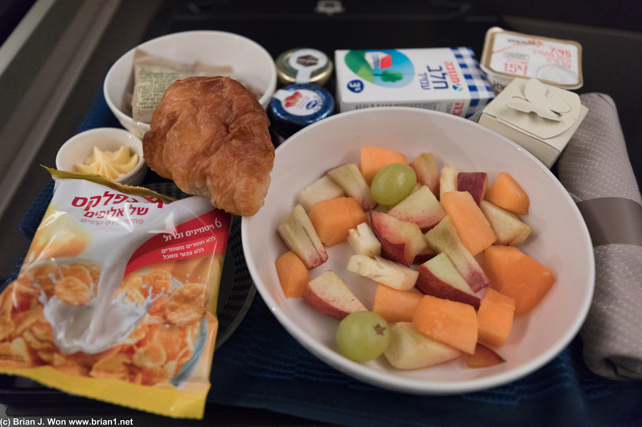 Light breakfast with fresh fruit. Uhhh sure.