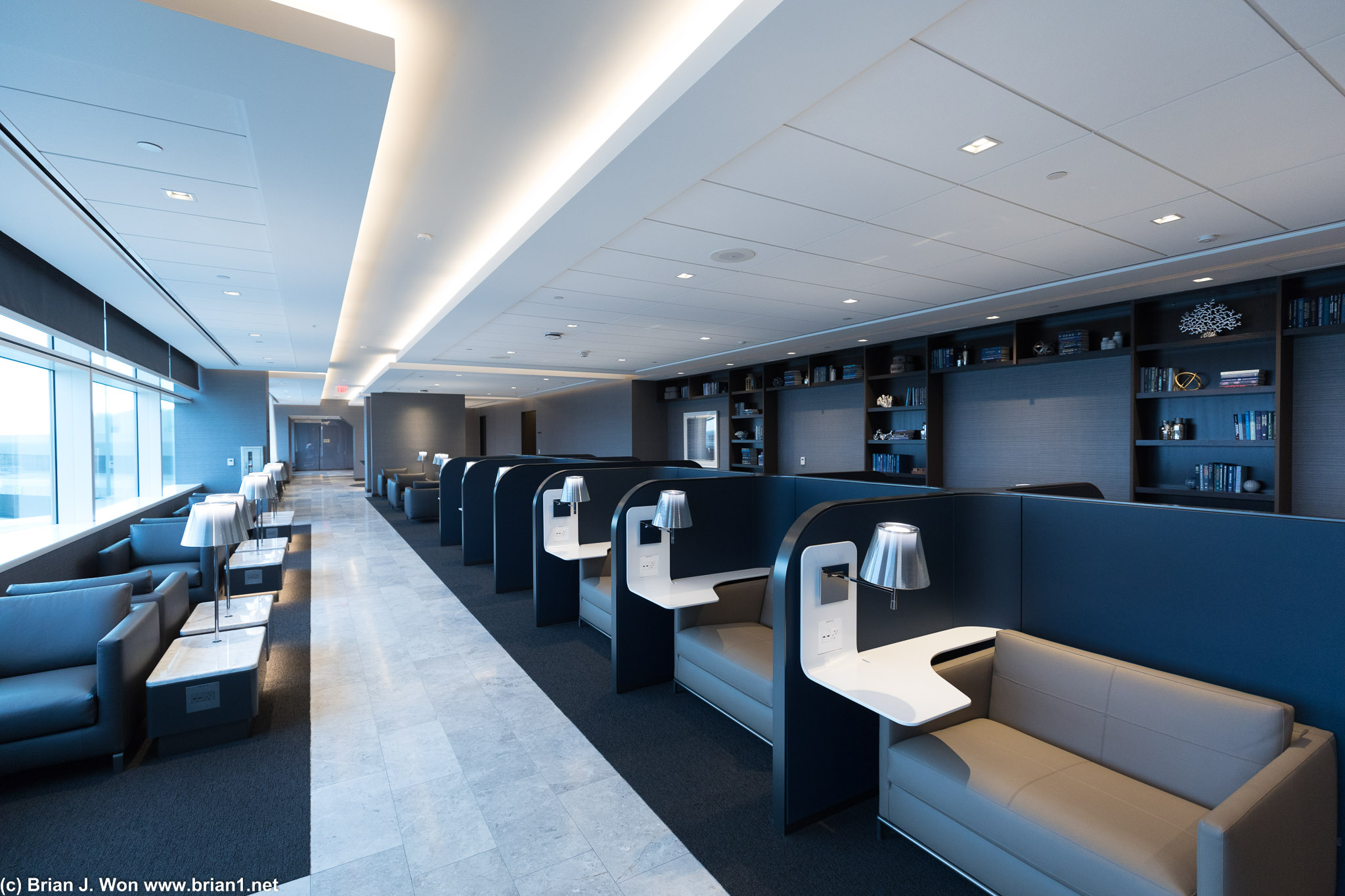 The new United Polaris Lounge at SFO., first floor.