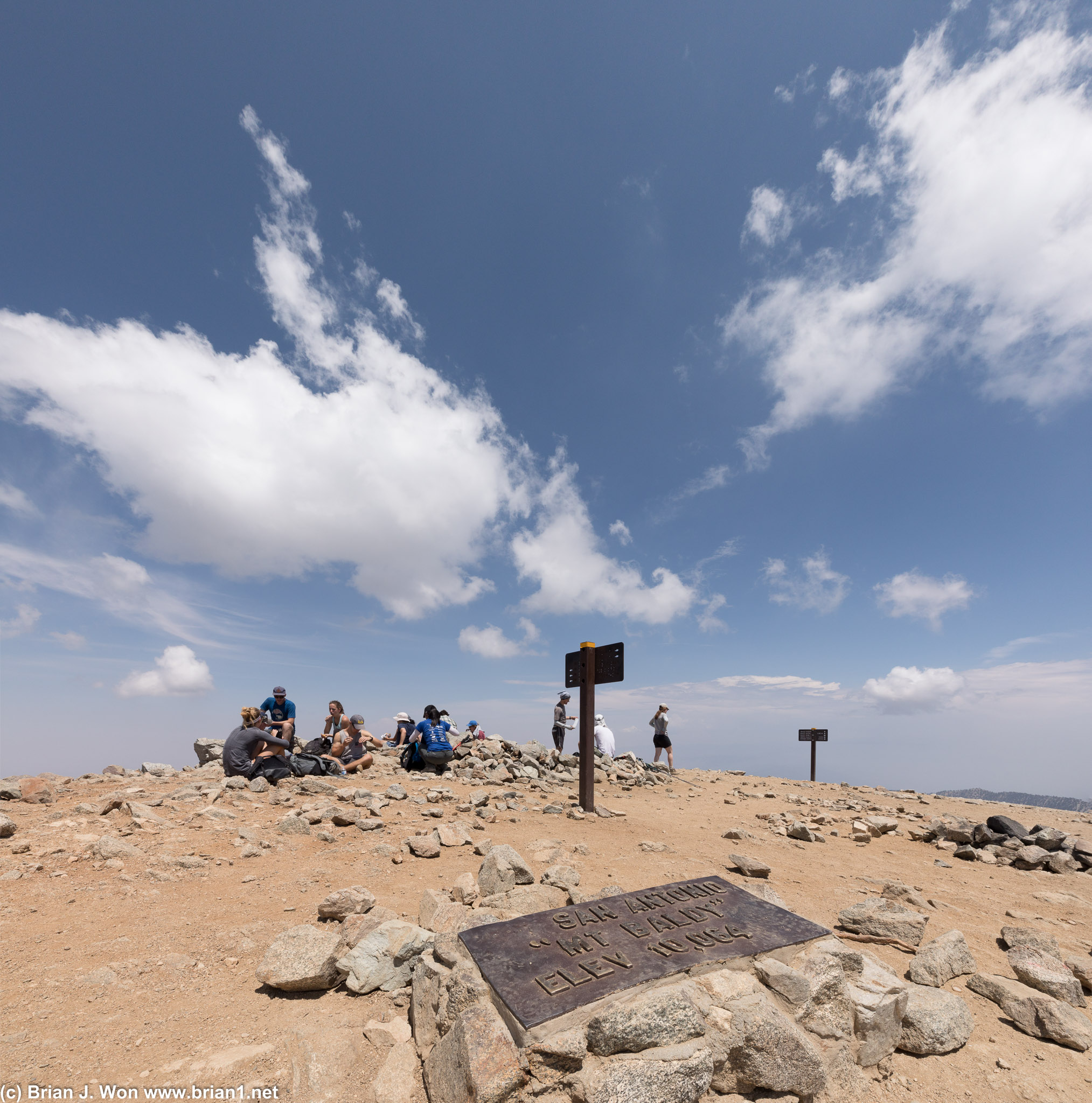 Mt. San Antonio, aka Mt. Baldy, 10,064 feet.