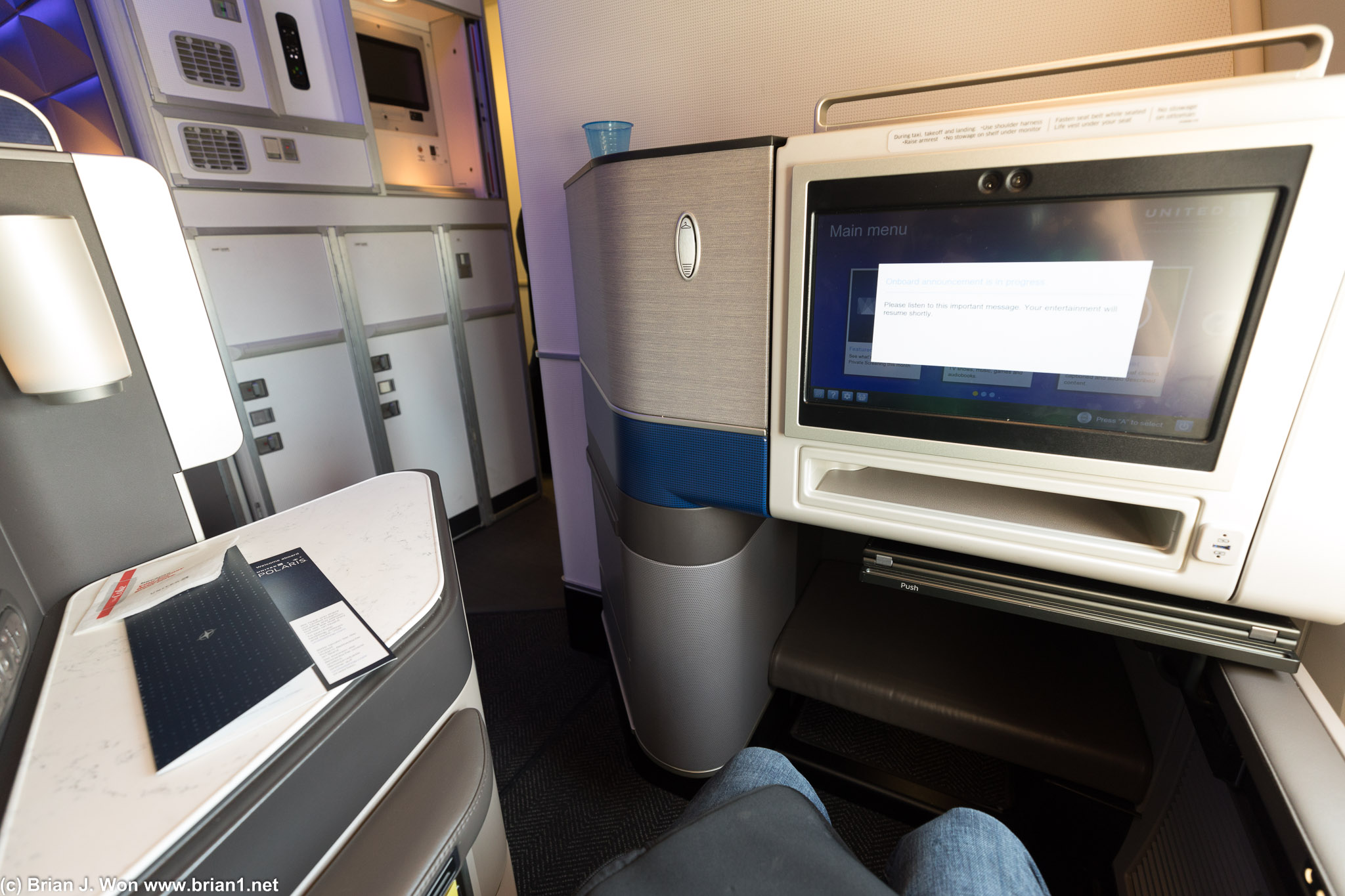 Bulkhead seat means tons of leg room, including extra-wide foot cubby.