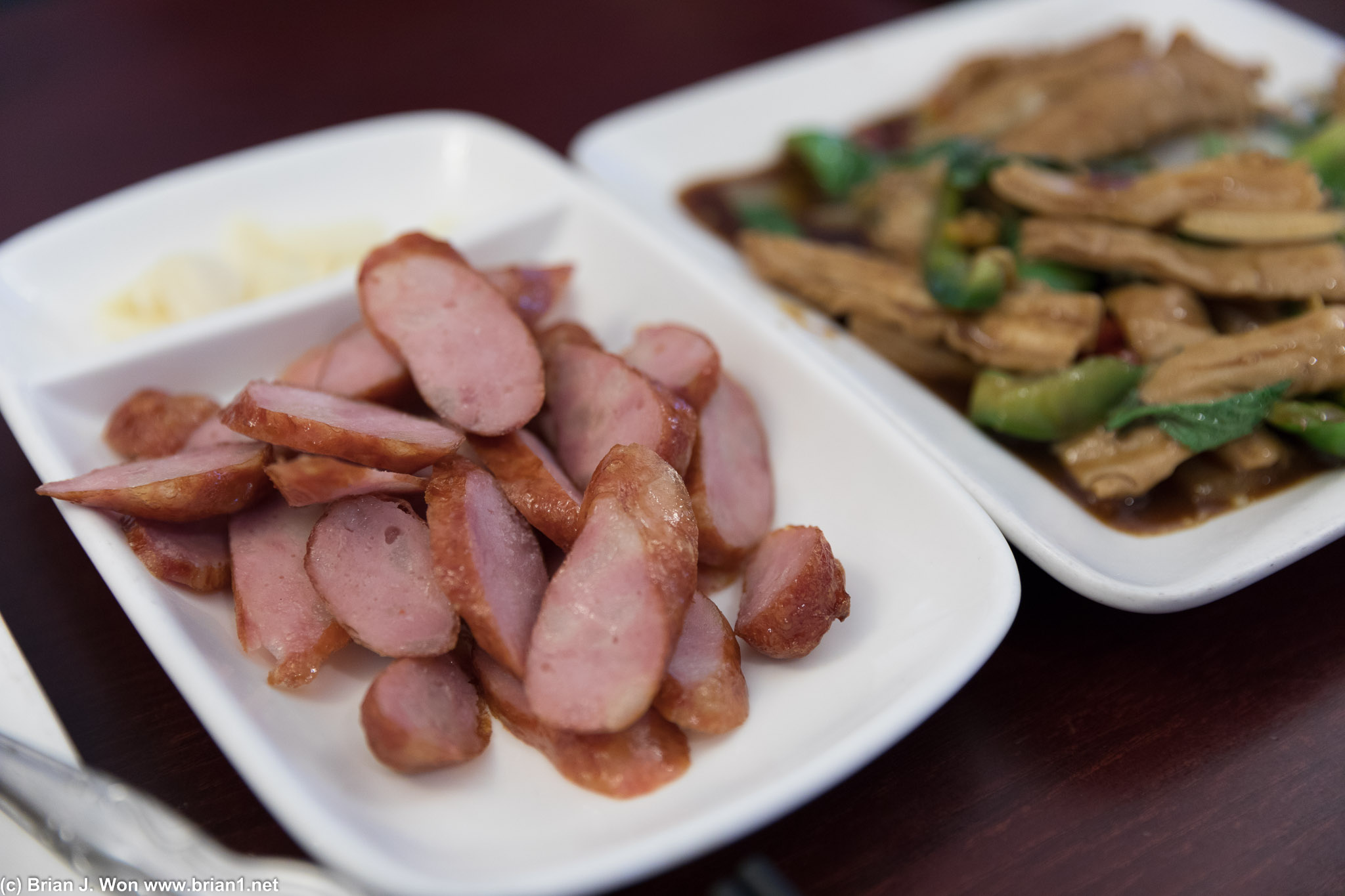 Taiwanese sausage. Probably the most forgettable thing we ordered.