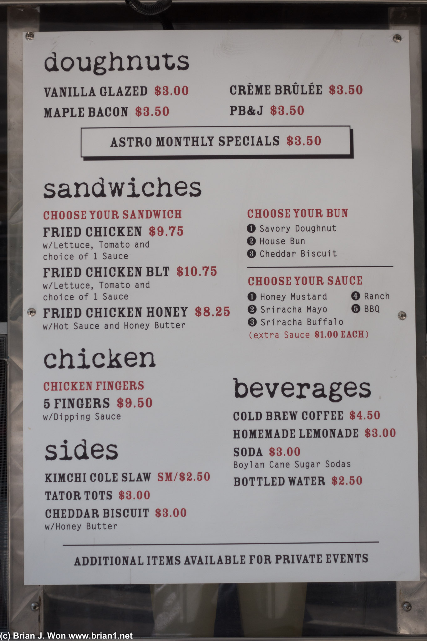 Menu looks almost like the store.