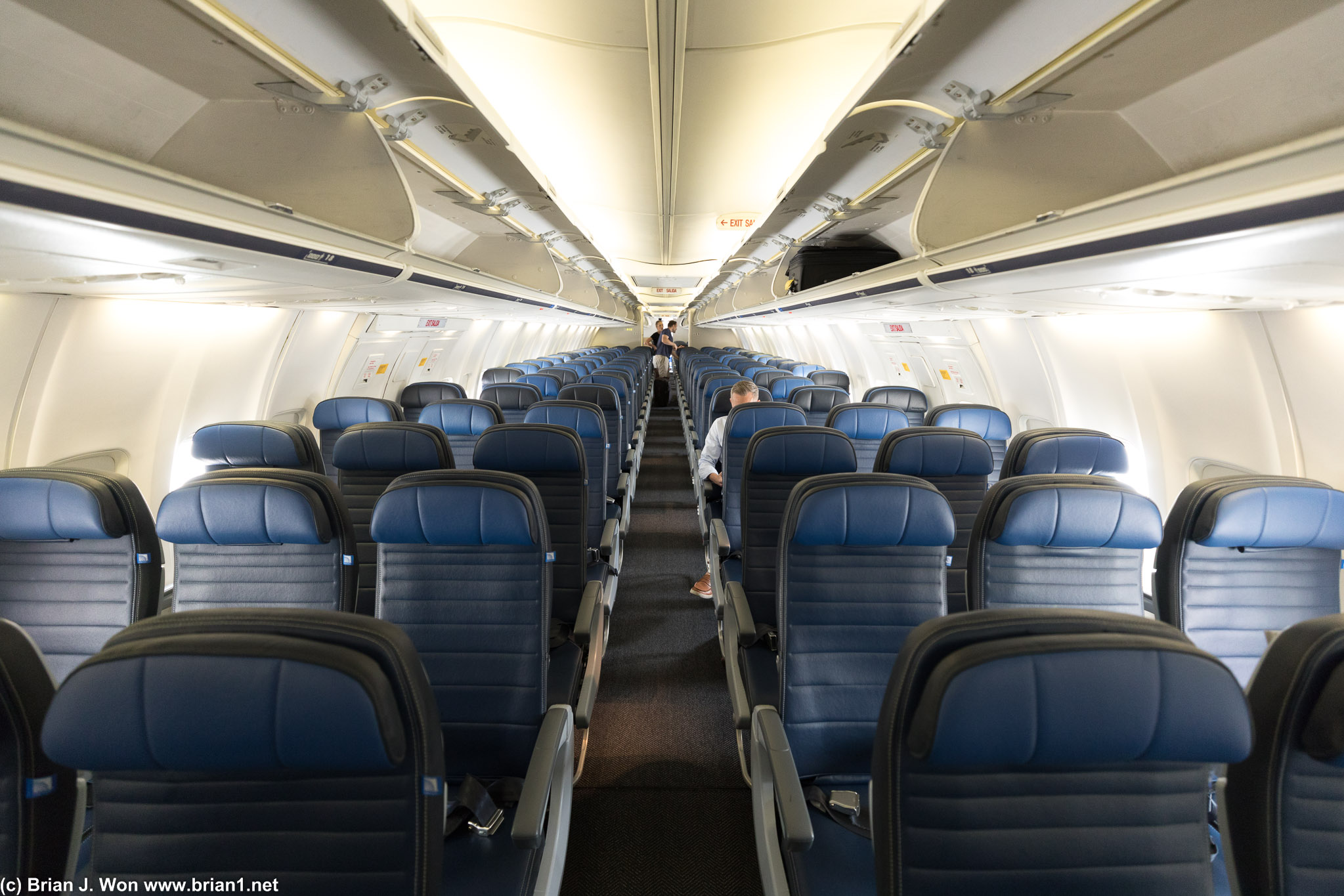 Newly retrofitted 757-300.