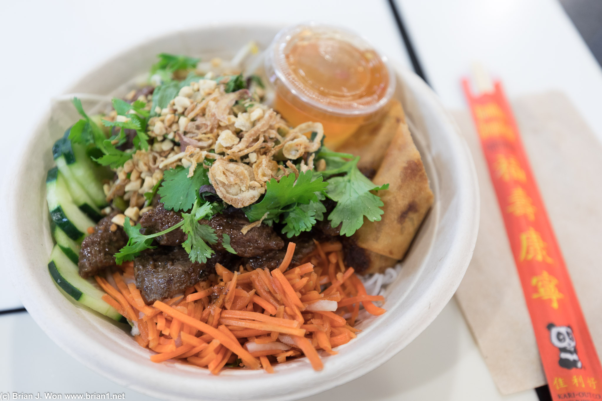 Hadn't eaten all day, so stopped Bun Mee up arrival at SFO Terminal 3.