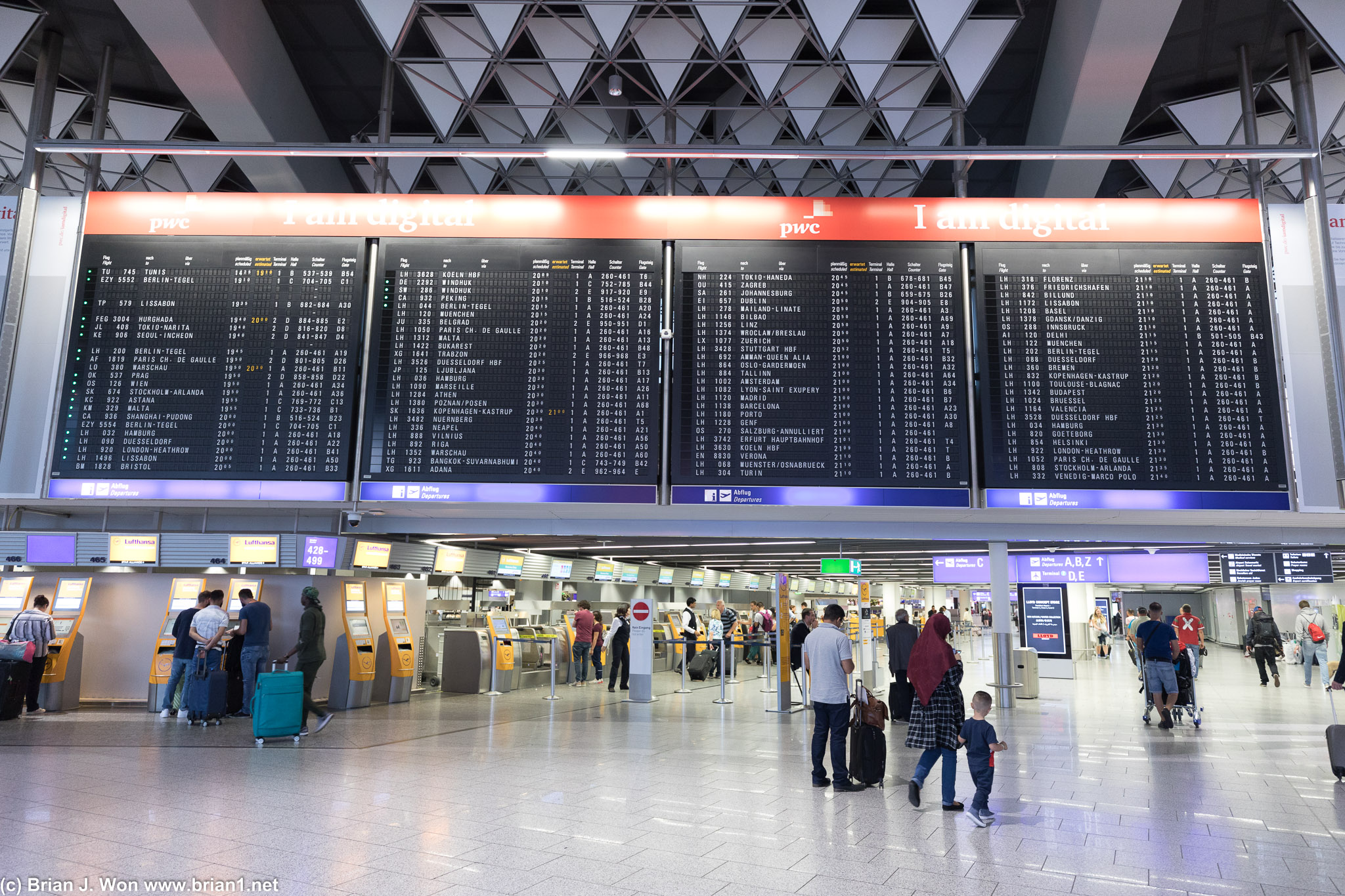 Frankfurt's old-school departures board is still cool.