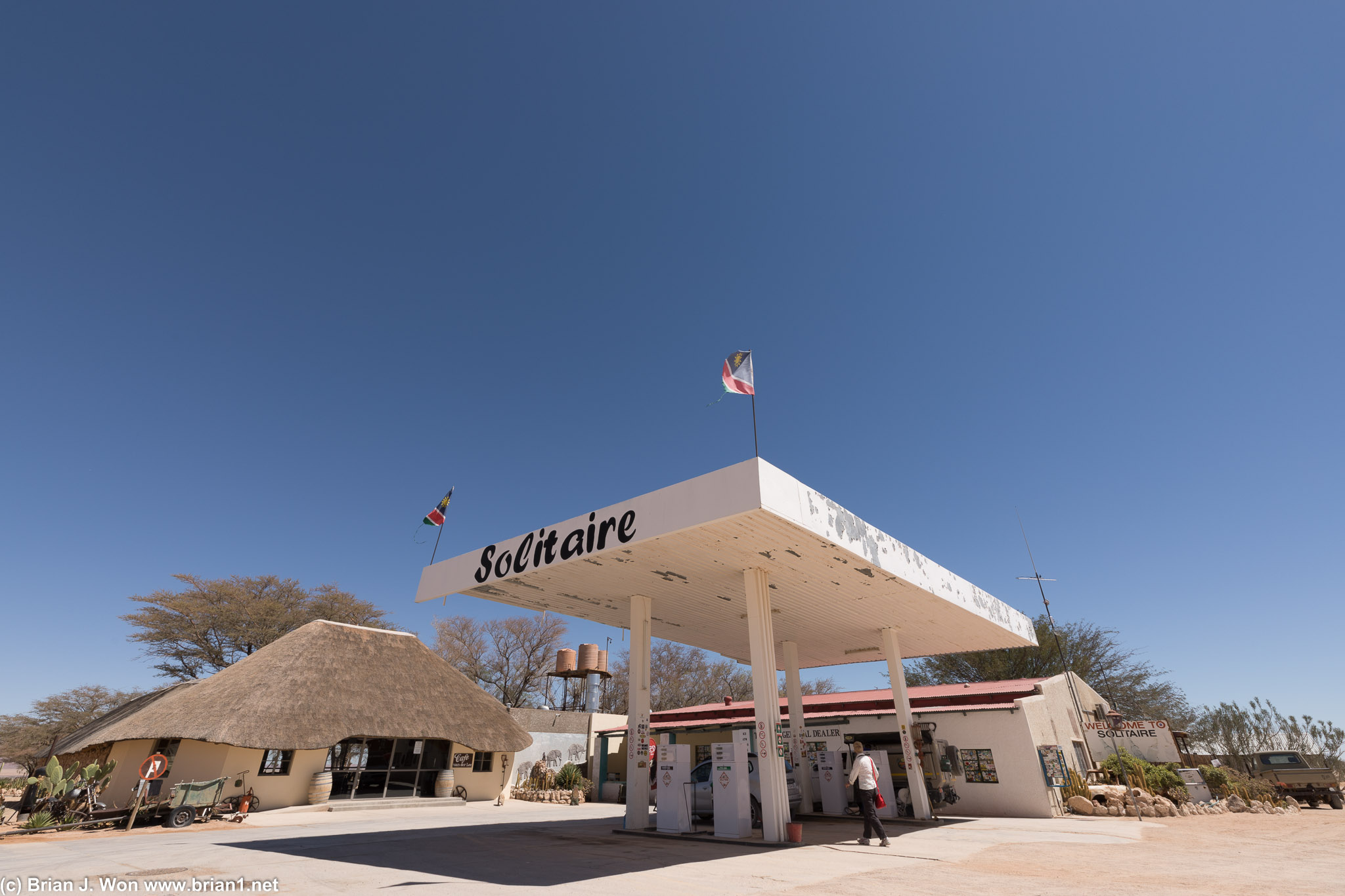 Bakery, gas station, restaurant...