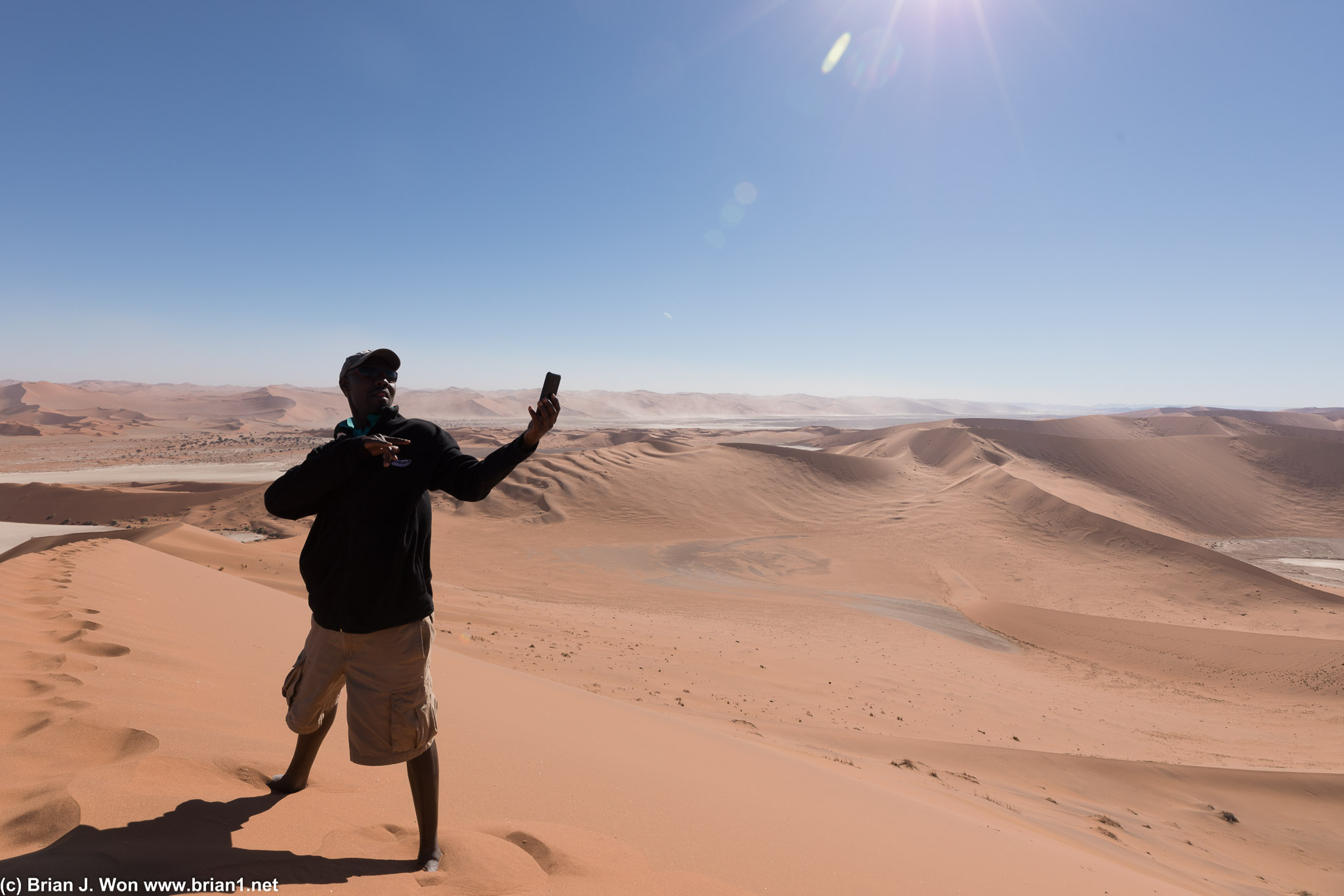 Our tour guide hamming it up for his social media.
