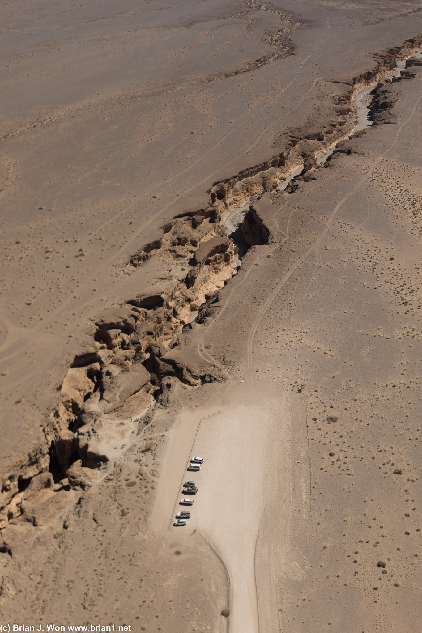 Sesriem Canyon is much more dramatic when viewed from the air.