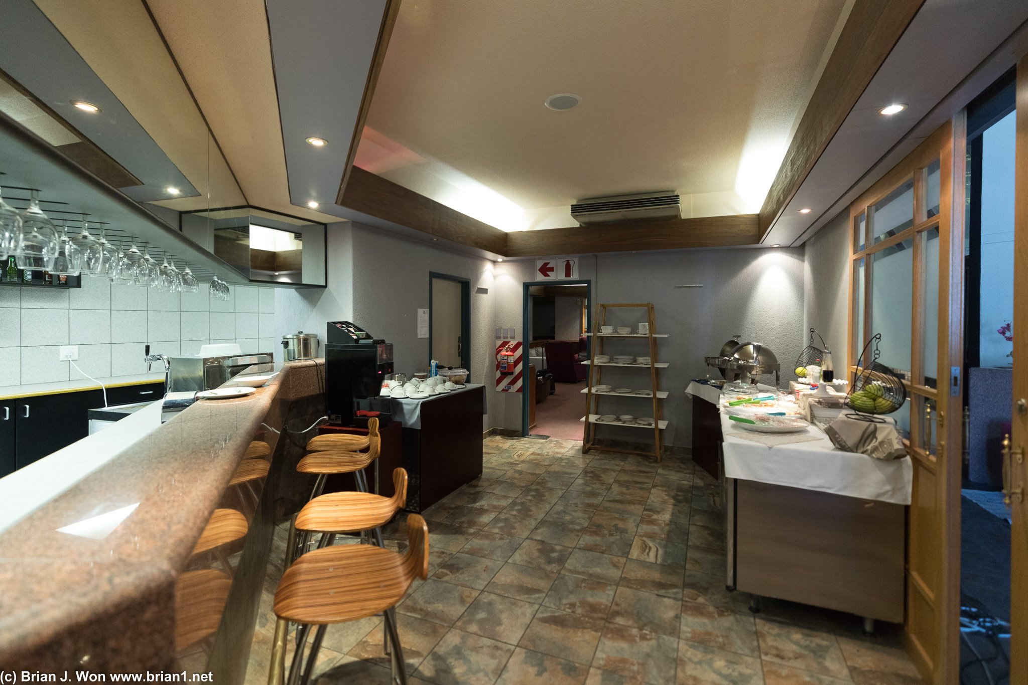 Oshoto Lounge bar area. Not as sad as the main seating area, but that's not saying much.