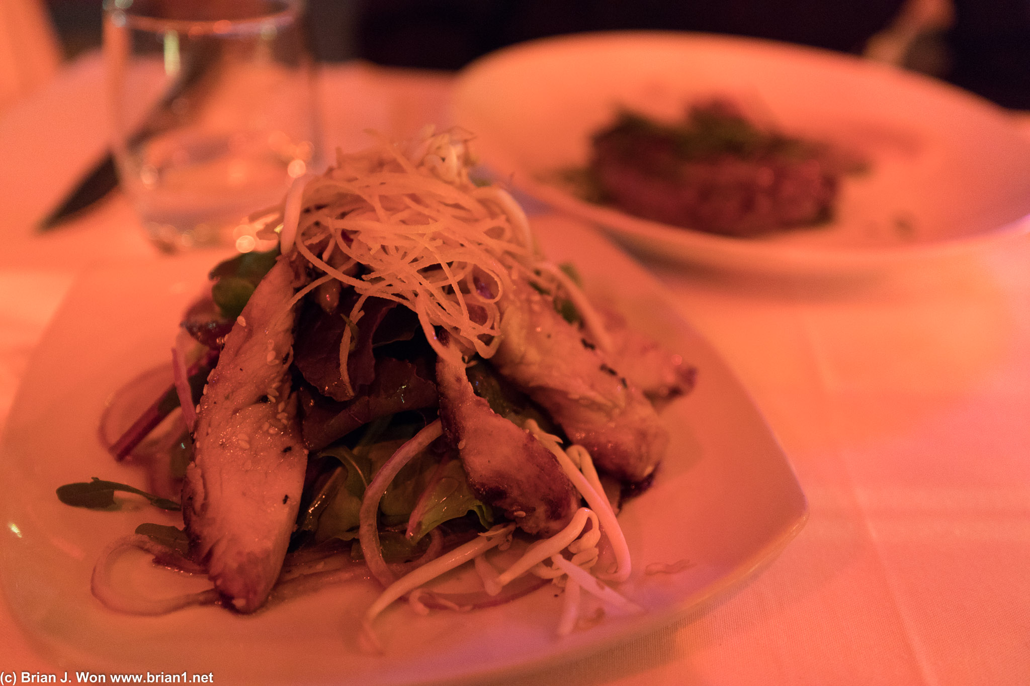 There's a salad buried under there somewhere.