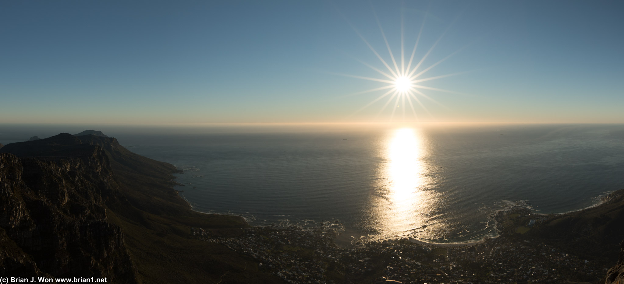 Late afternoon over Cape Town.