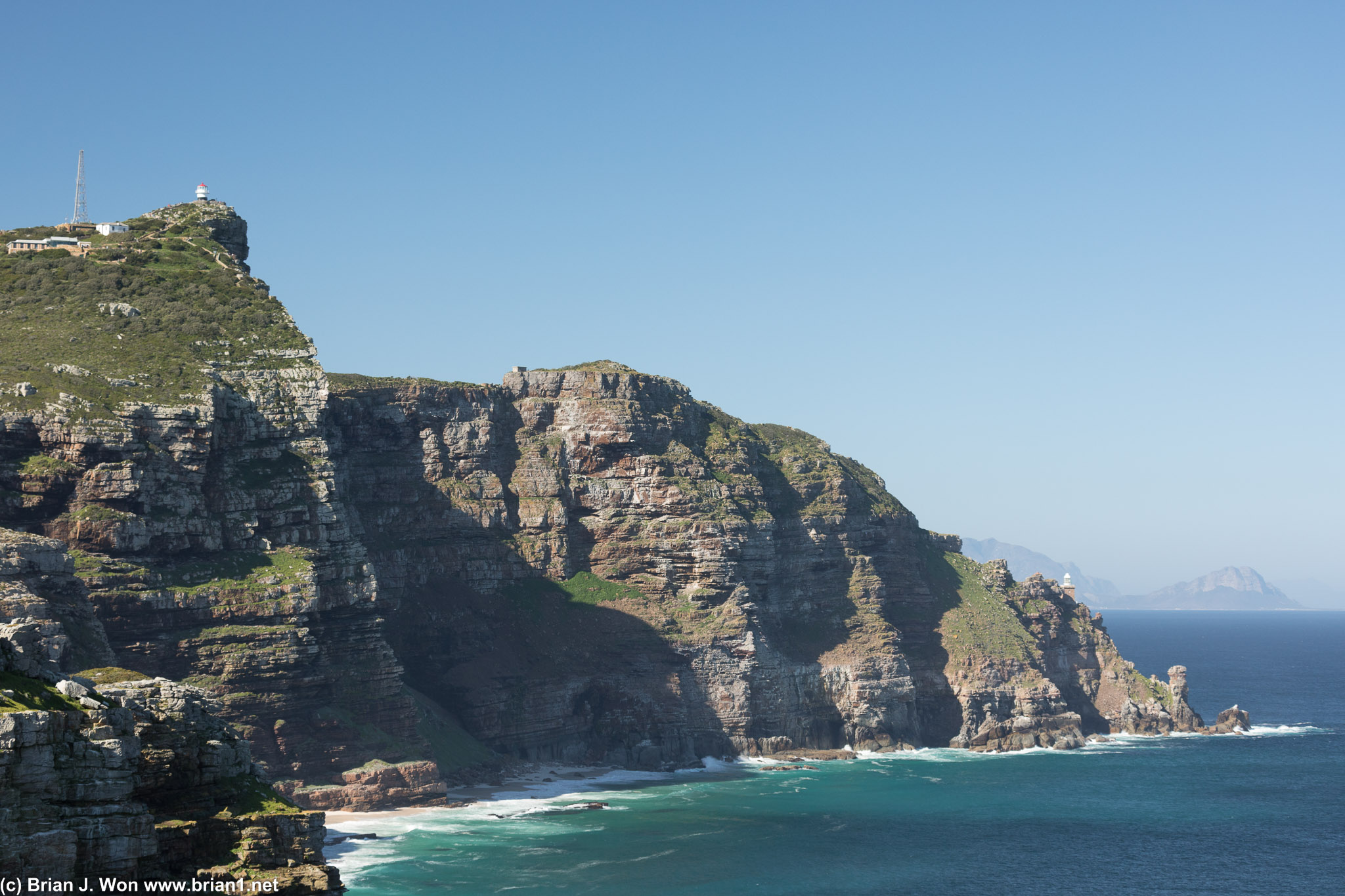 Cape Point as viewed from Cape of Good Hope.