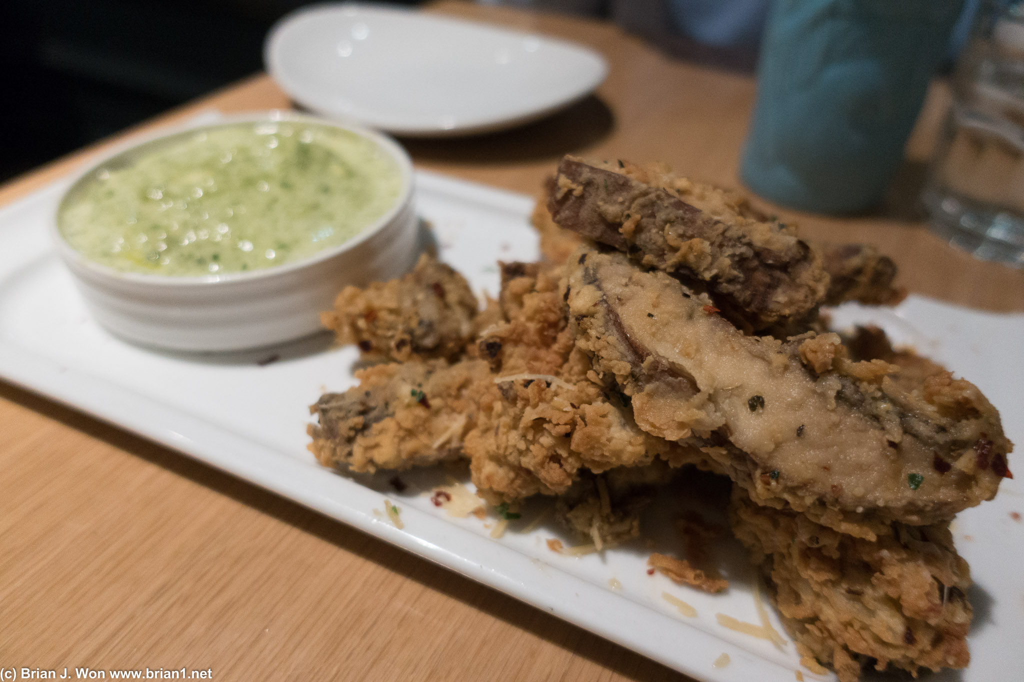 Portabello mushroom fries. Good but a bit heavy on breading.