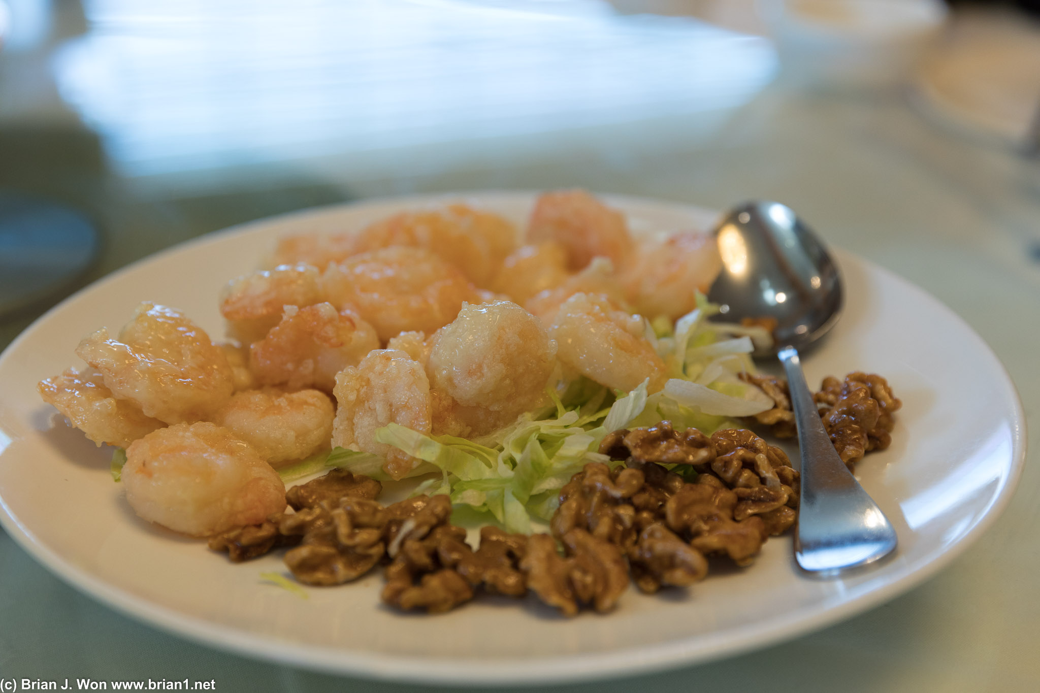 Walnut prawn at Ming Court.