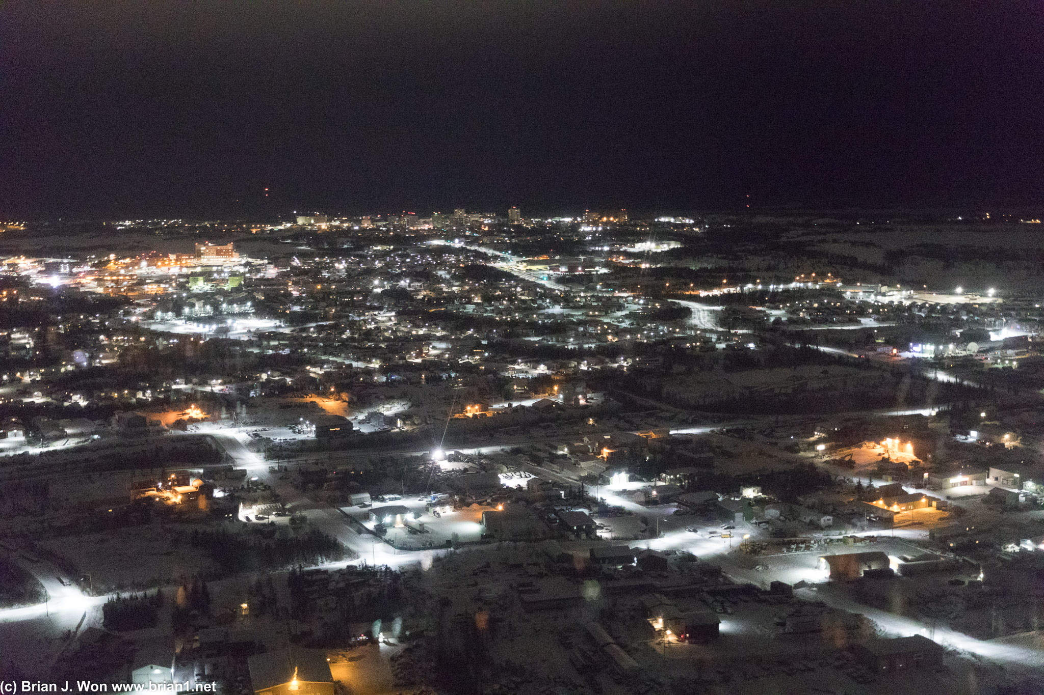 Final approach over Yellowknife.