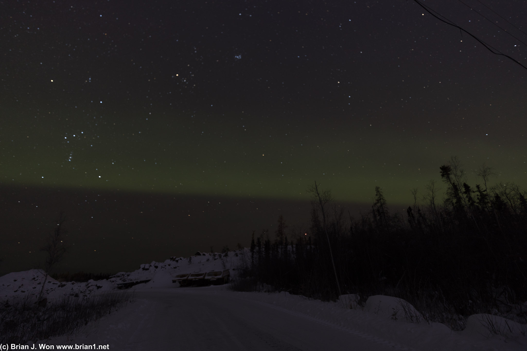 Streaking from west to east.