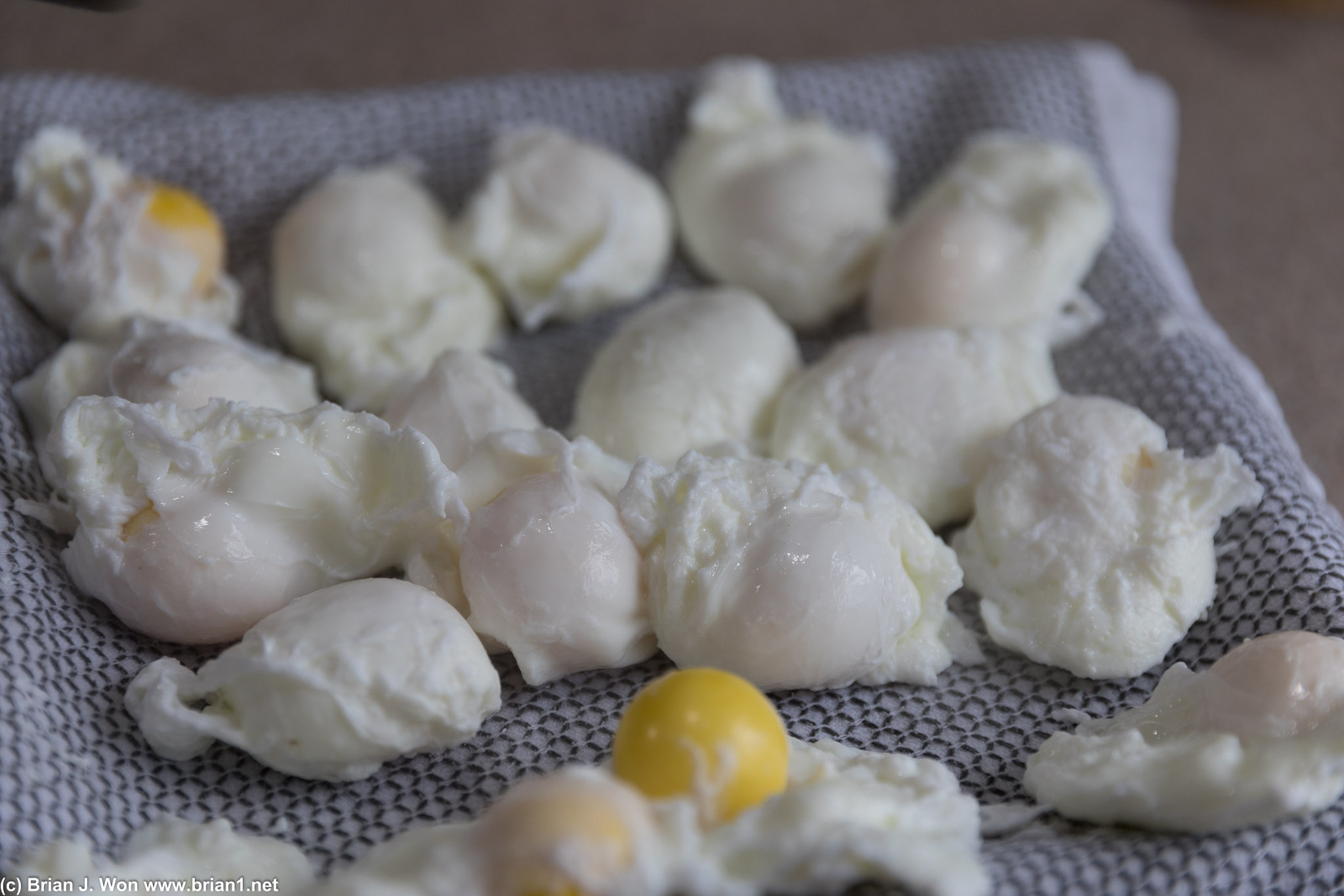 Lots of poached eggs!