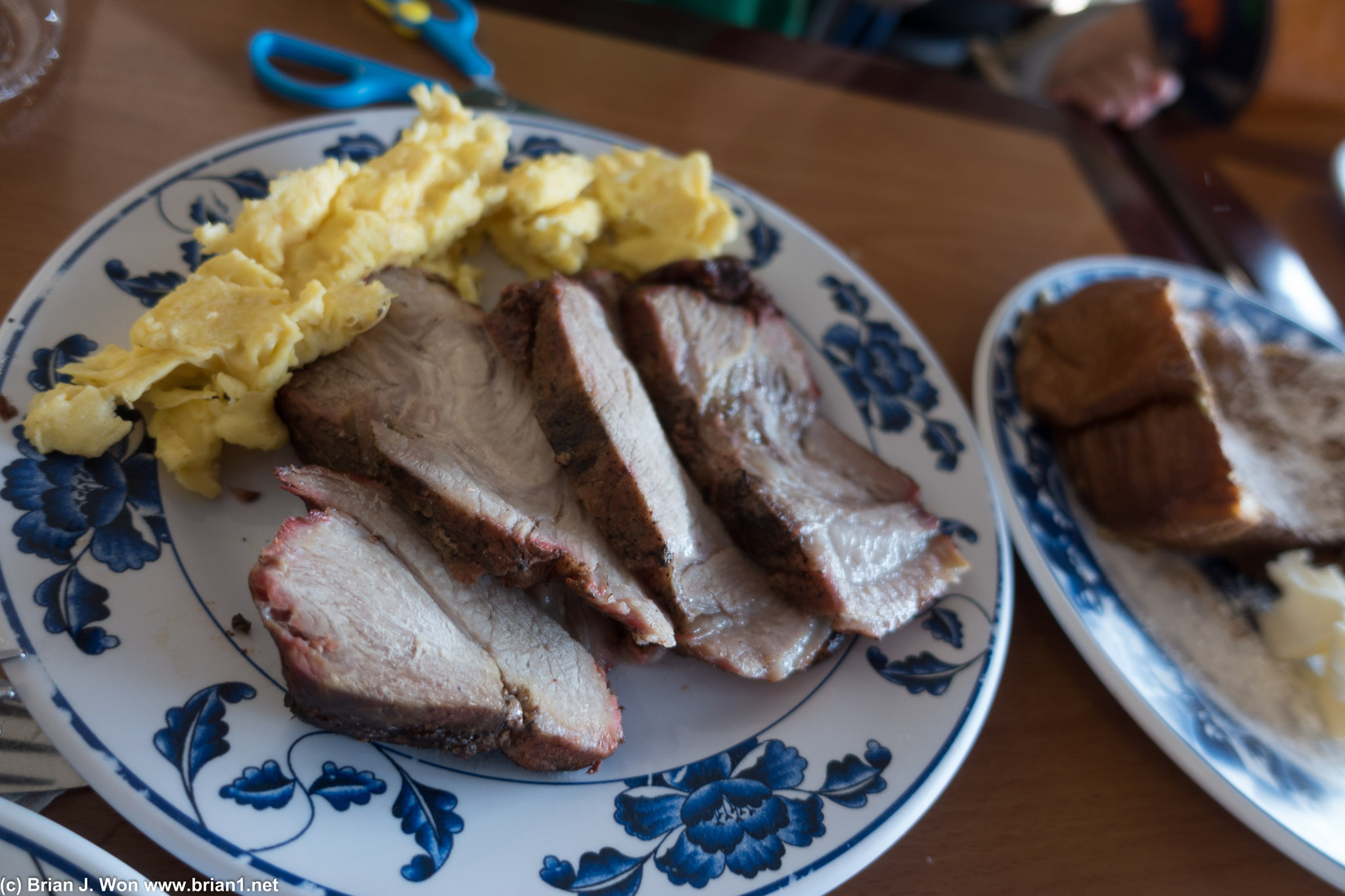 That is the regular size portion of char shu. (too bad it's not very tasty)