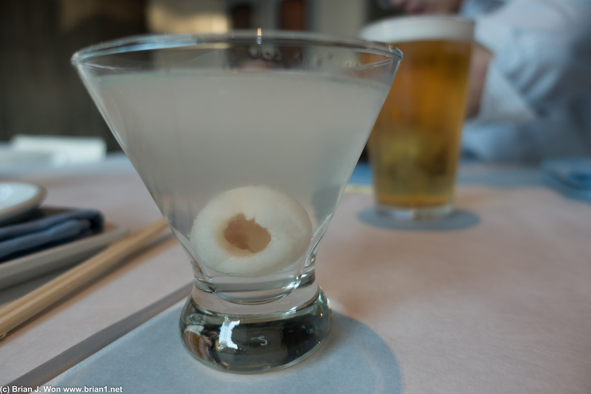 Lychee soju. Not bad.