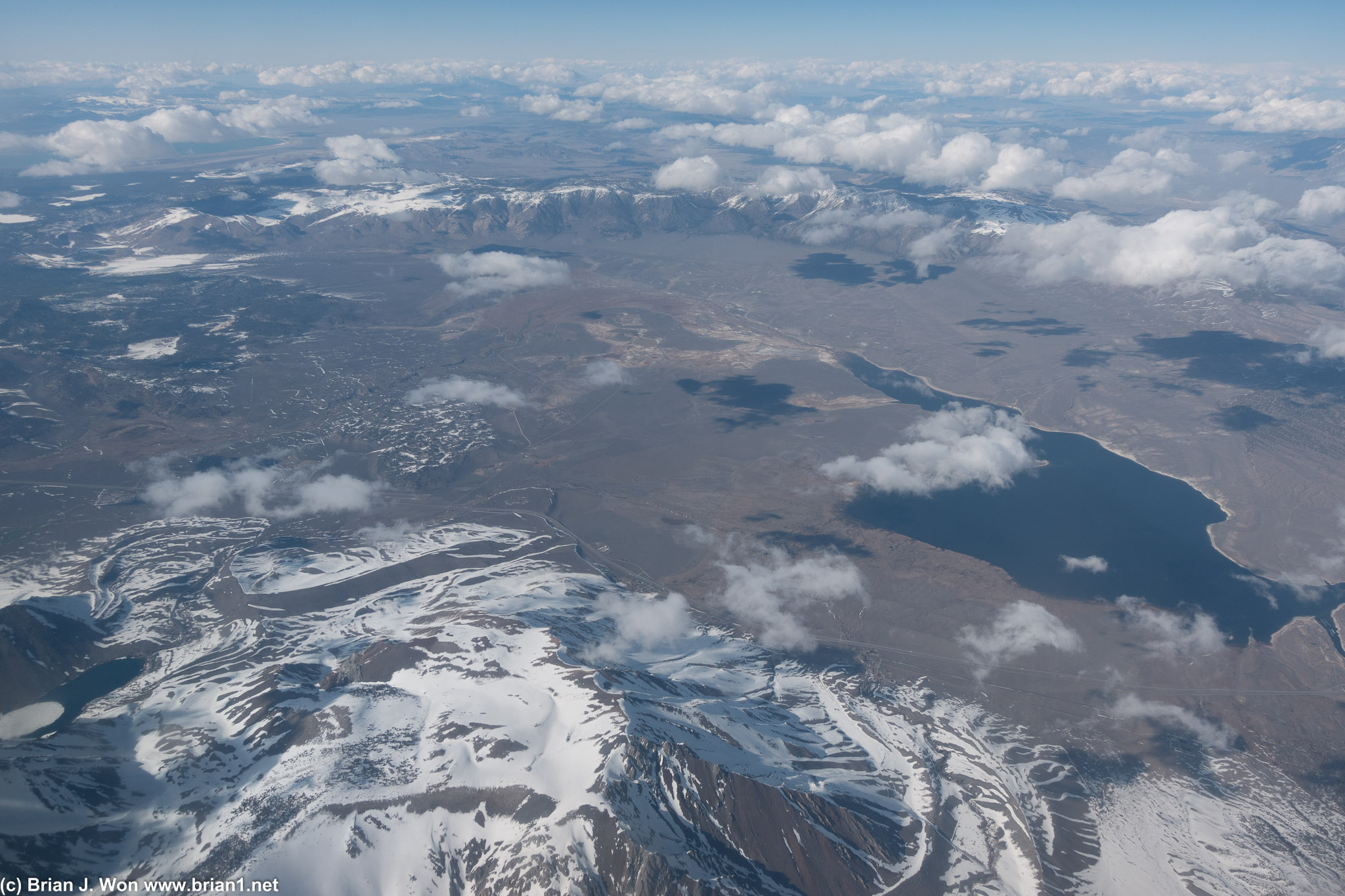 Mountains and lakes and snow.