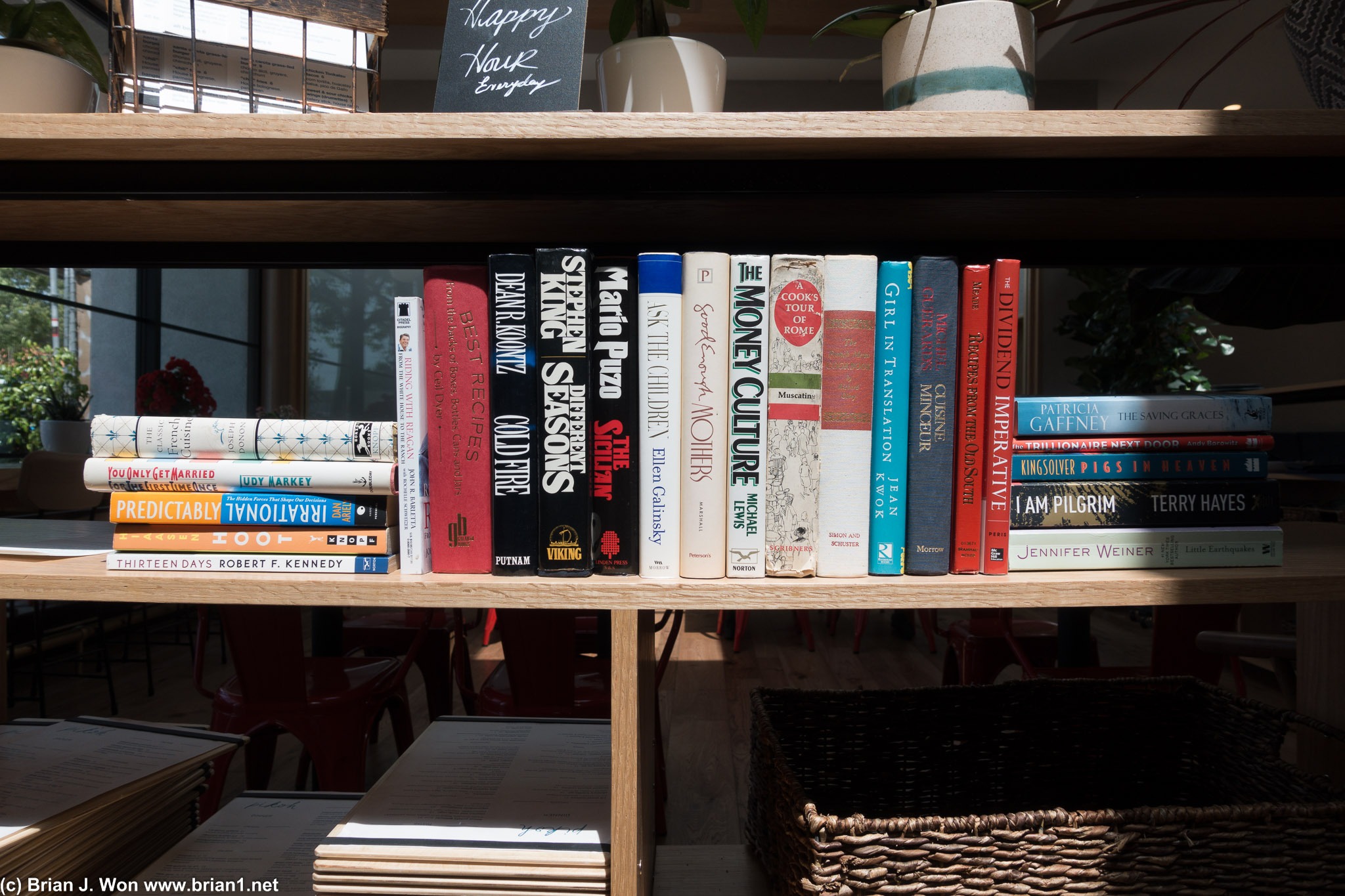 Tiny collection of books.