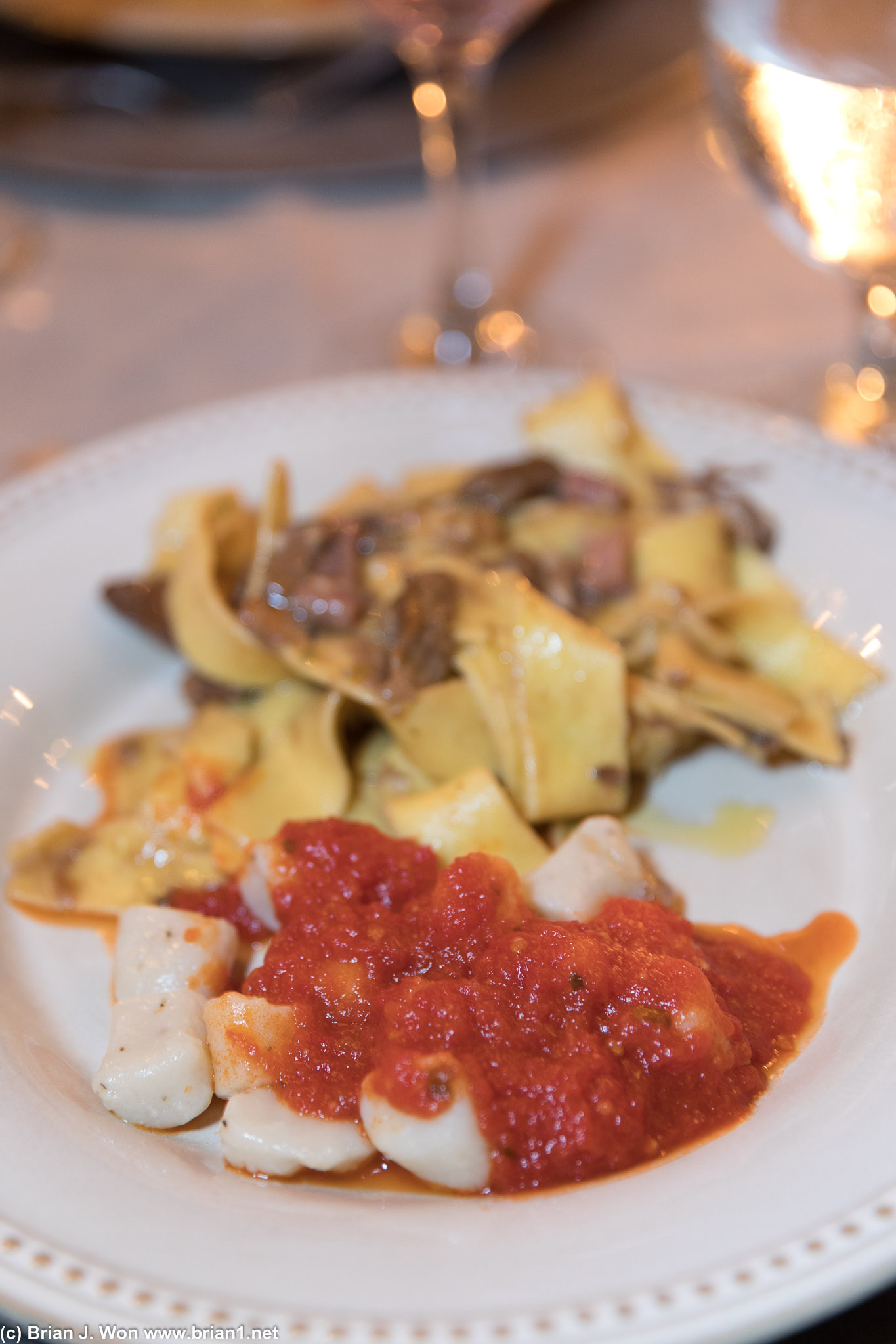 Gnocci and pasta.