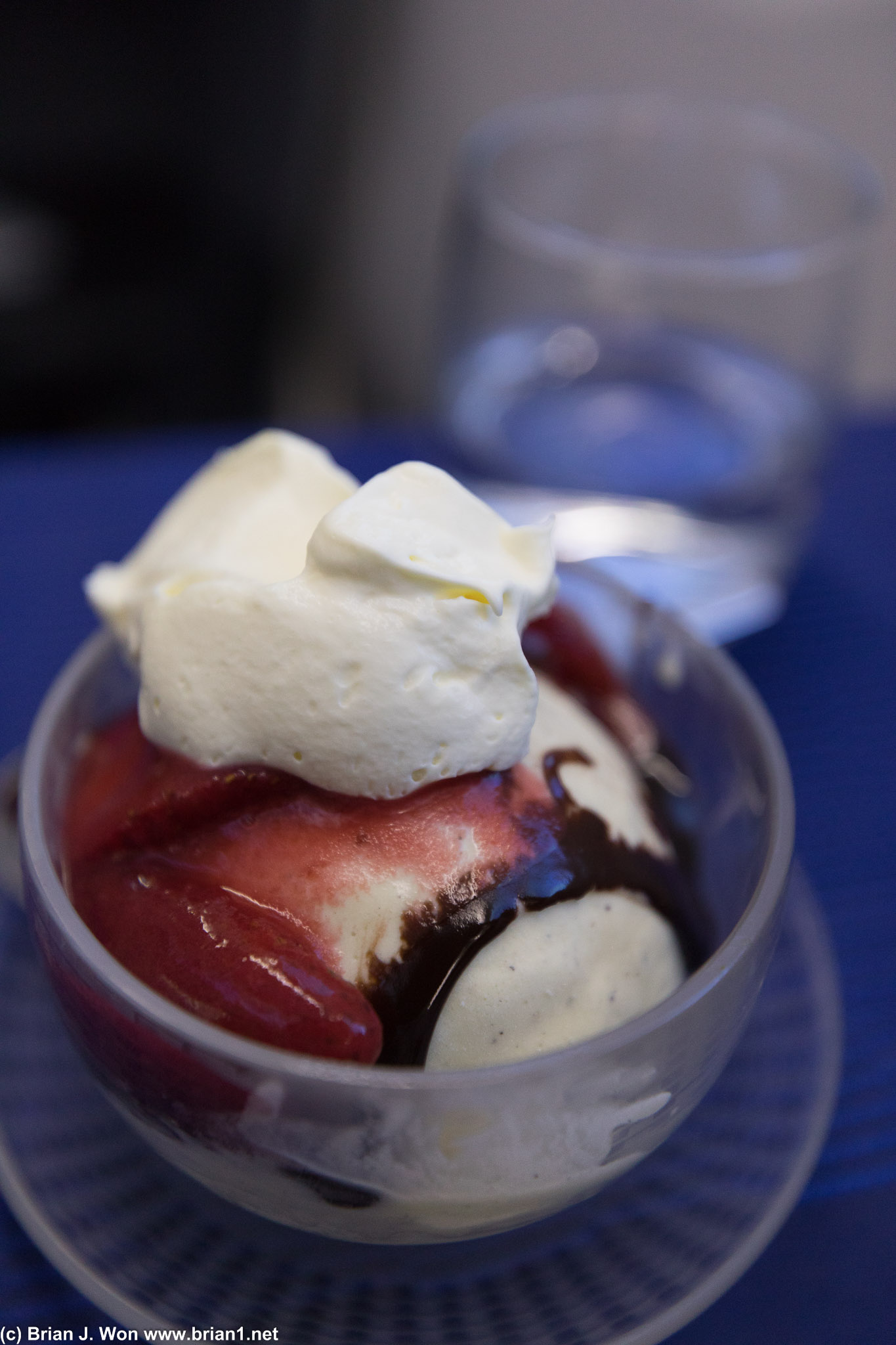 Ice cream sundae.