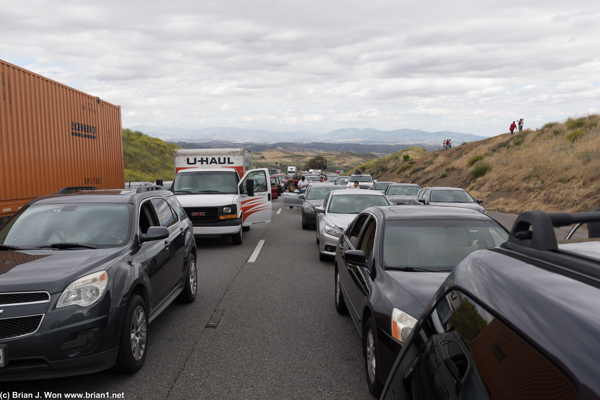 Reverse angle, looking south at Santa Clarita.