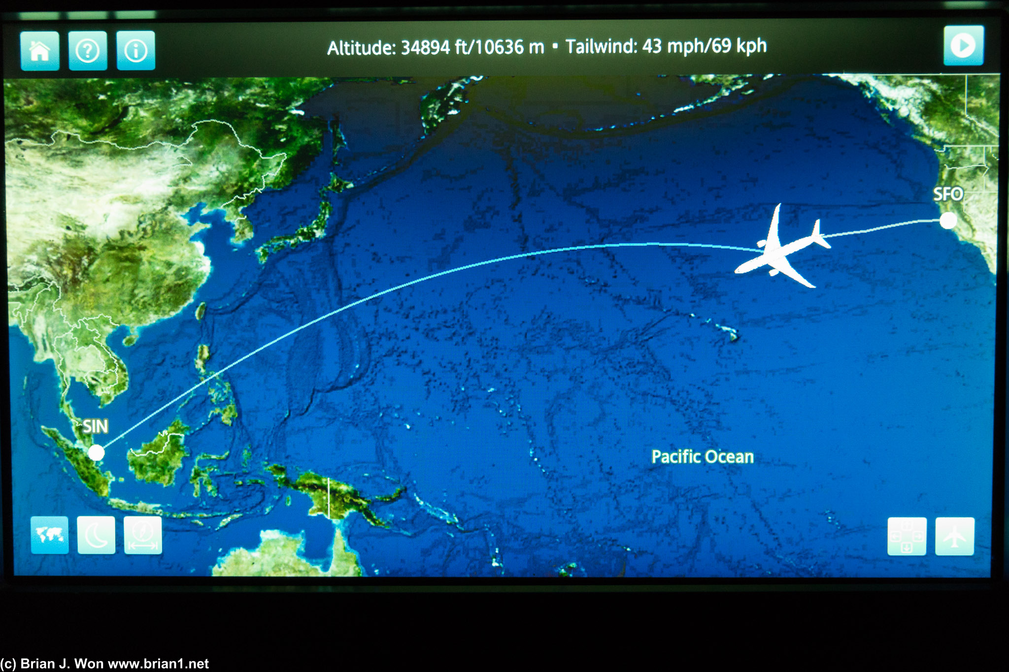 Lunch finished 35 minutes ago and we're not even to Hawaii yet...