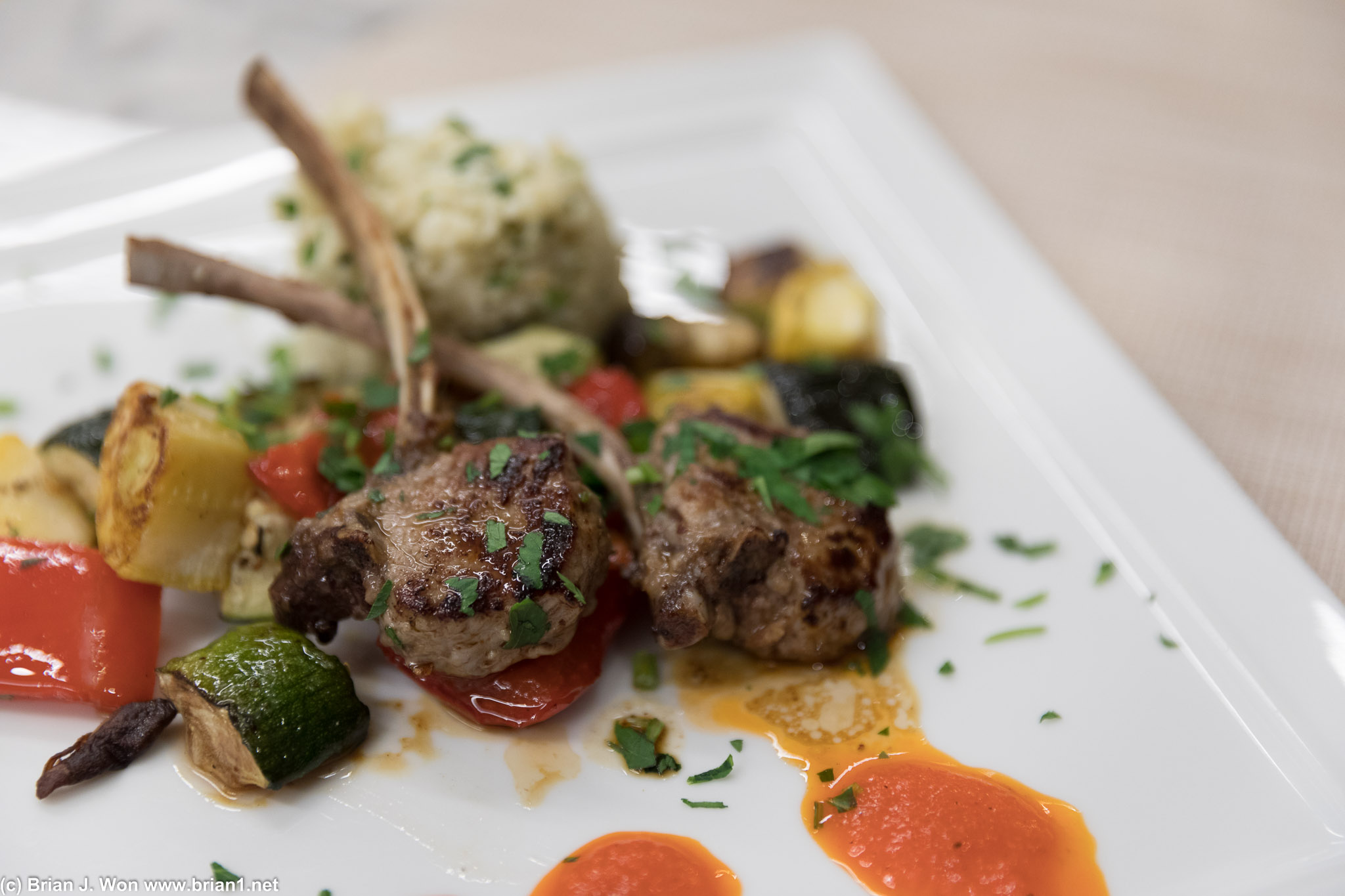 Lamb chops were tiny.