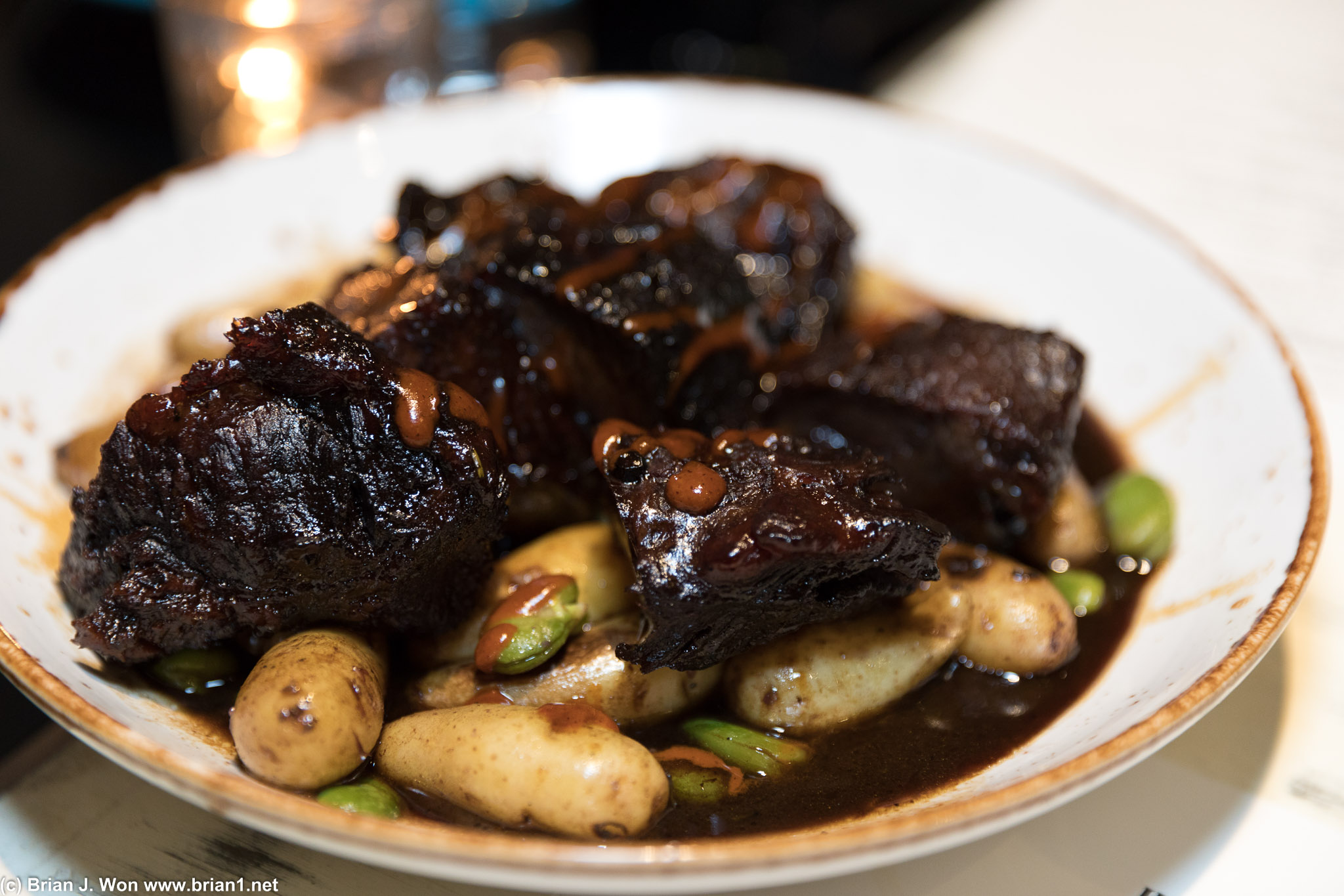 Braised beef cheek was excellent.