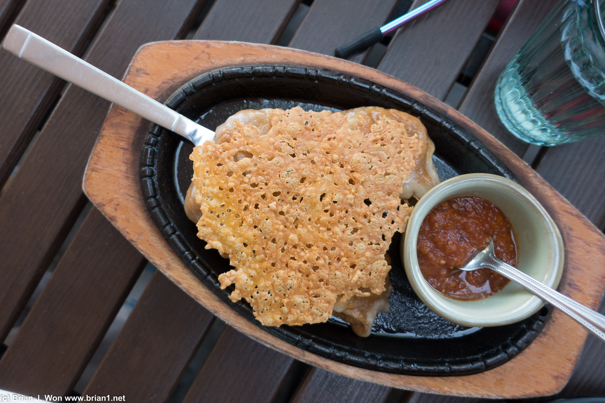 The award-winning cheeseburger potstickers.