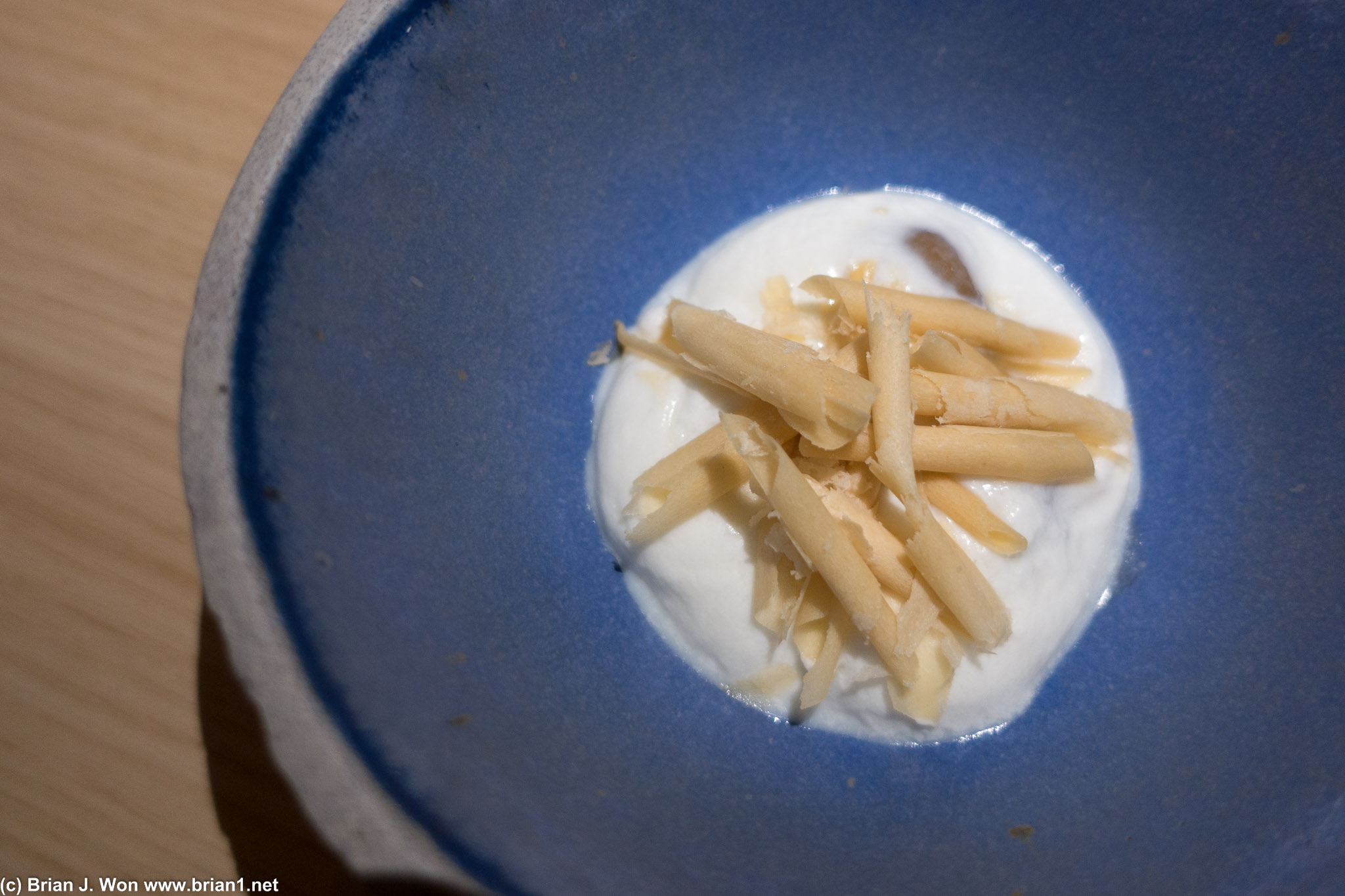 Japanese sweet potato and cheese foam (play on milk tea with boba; could have been boba and I wouldn't have noticed?).