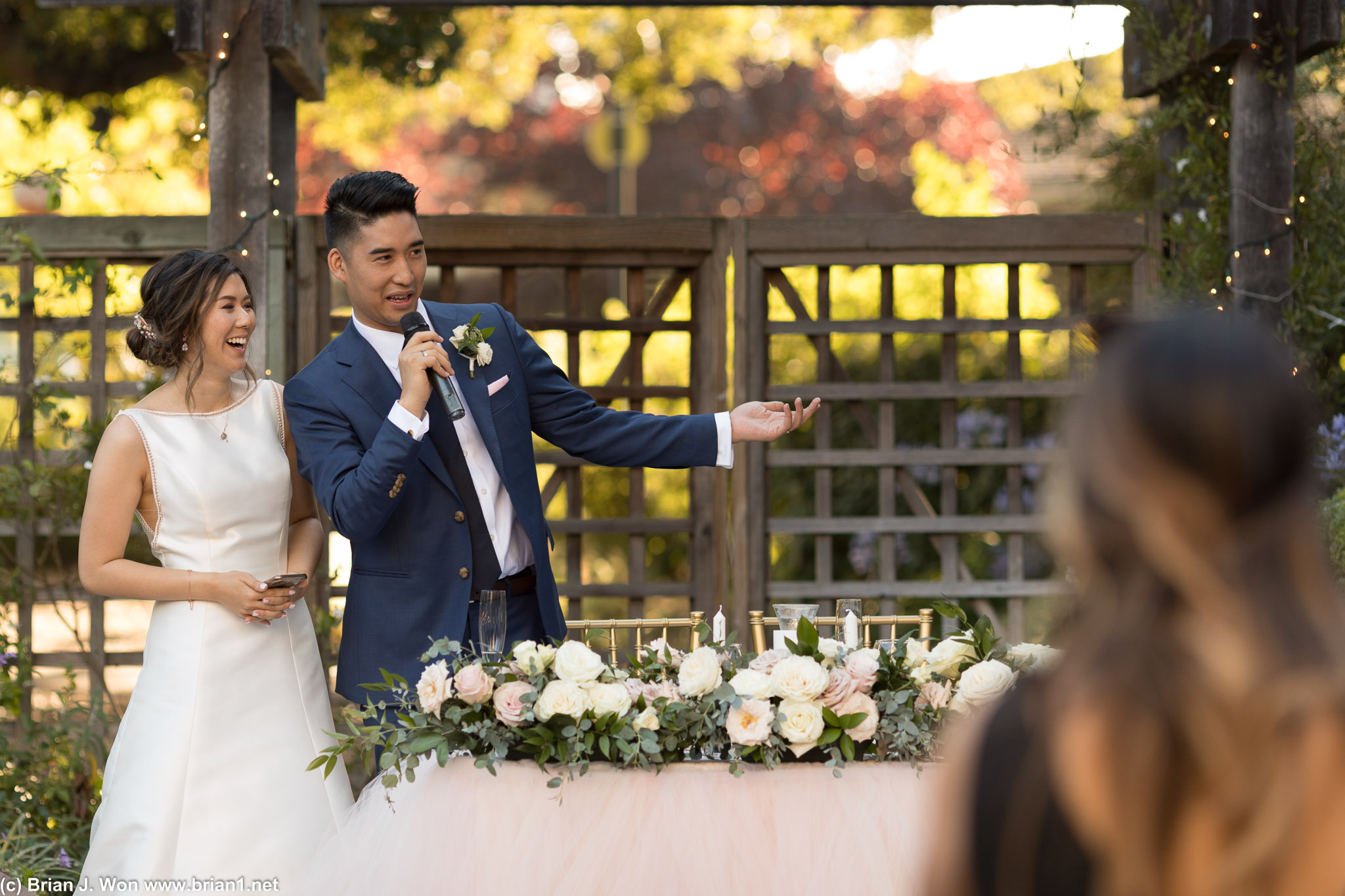 The groom speaks.
