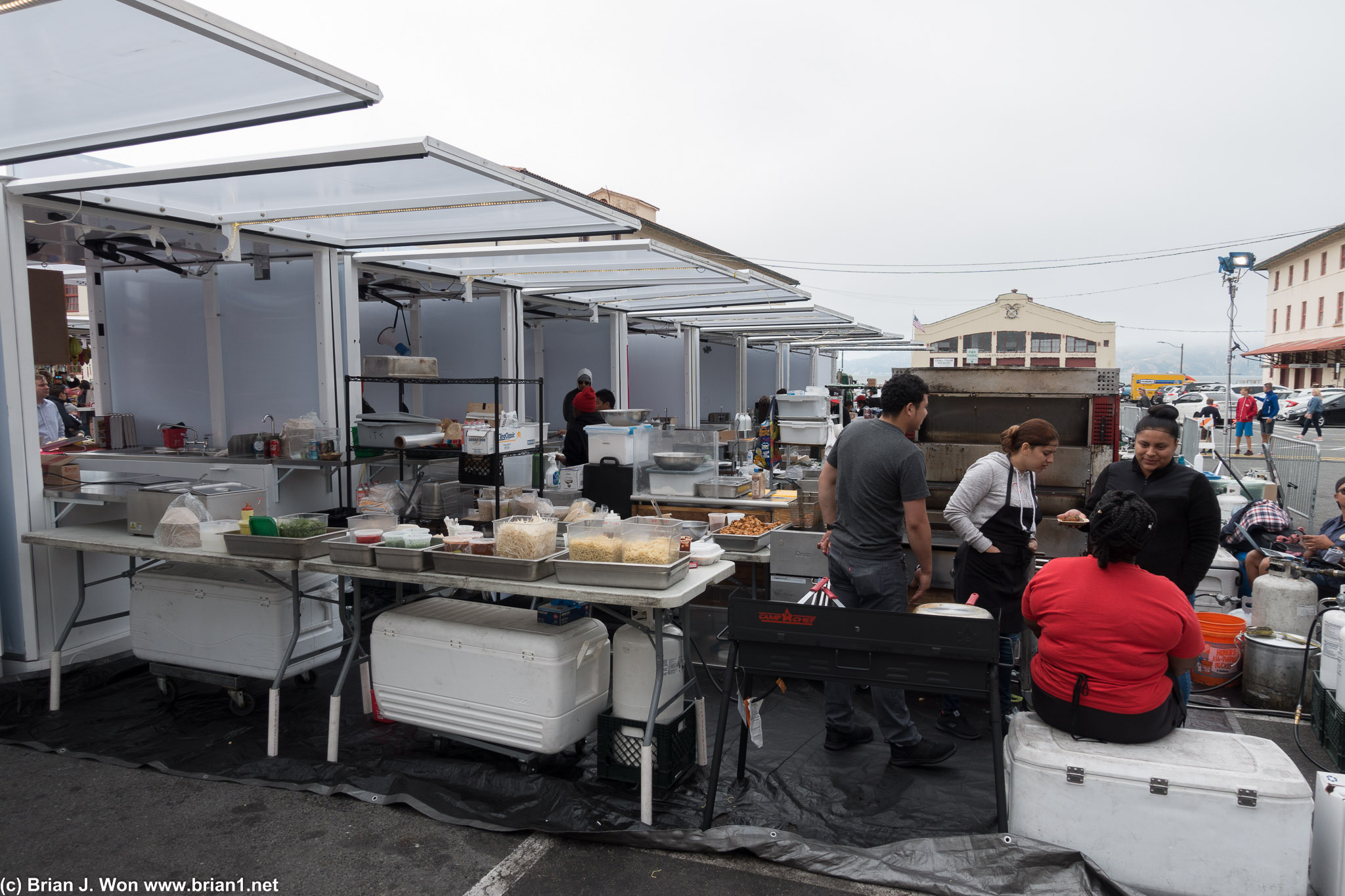 Food prep areas in the rear.