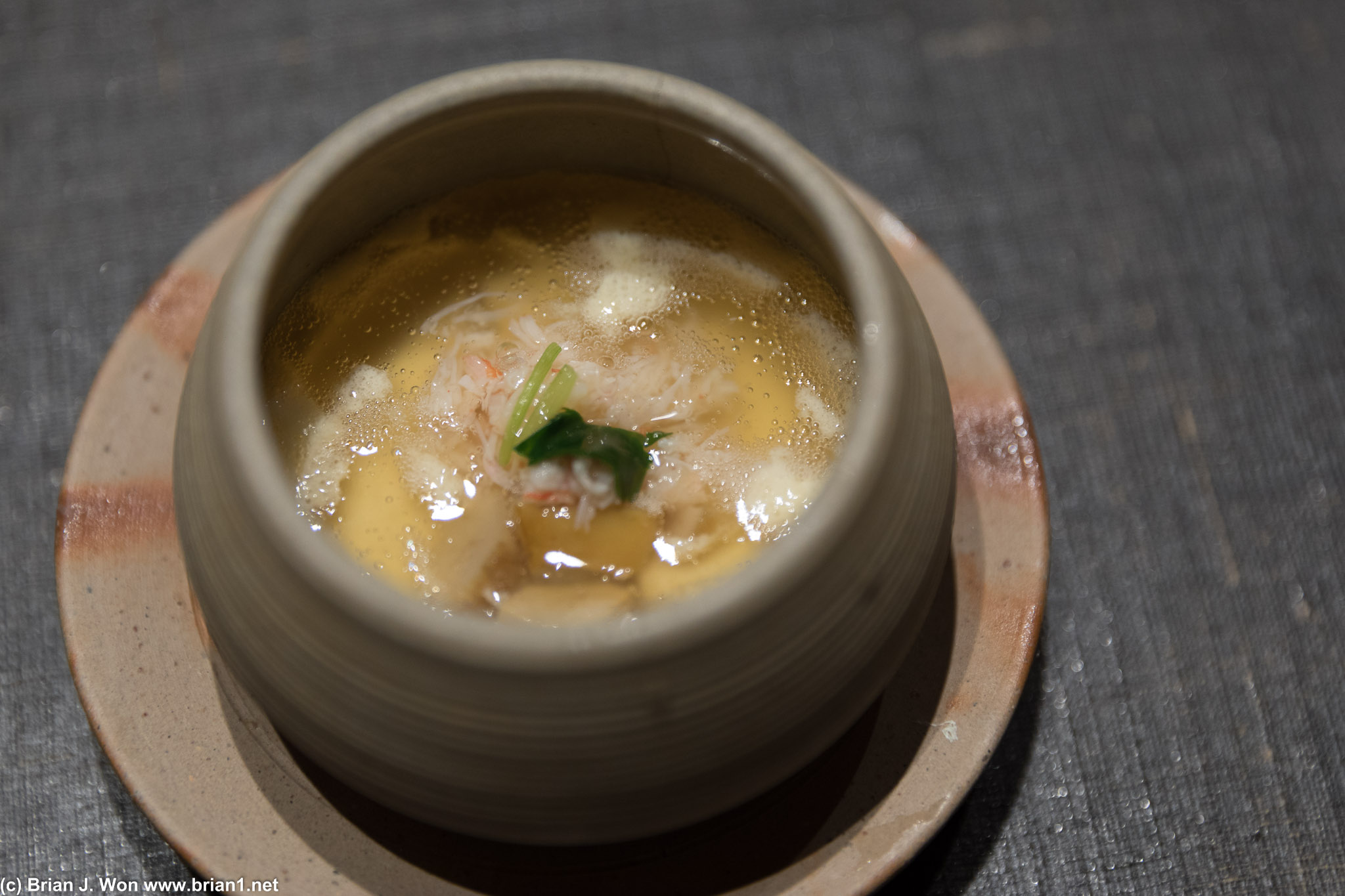 Foie Gras infused egg custard.
