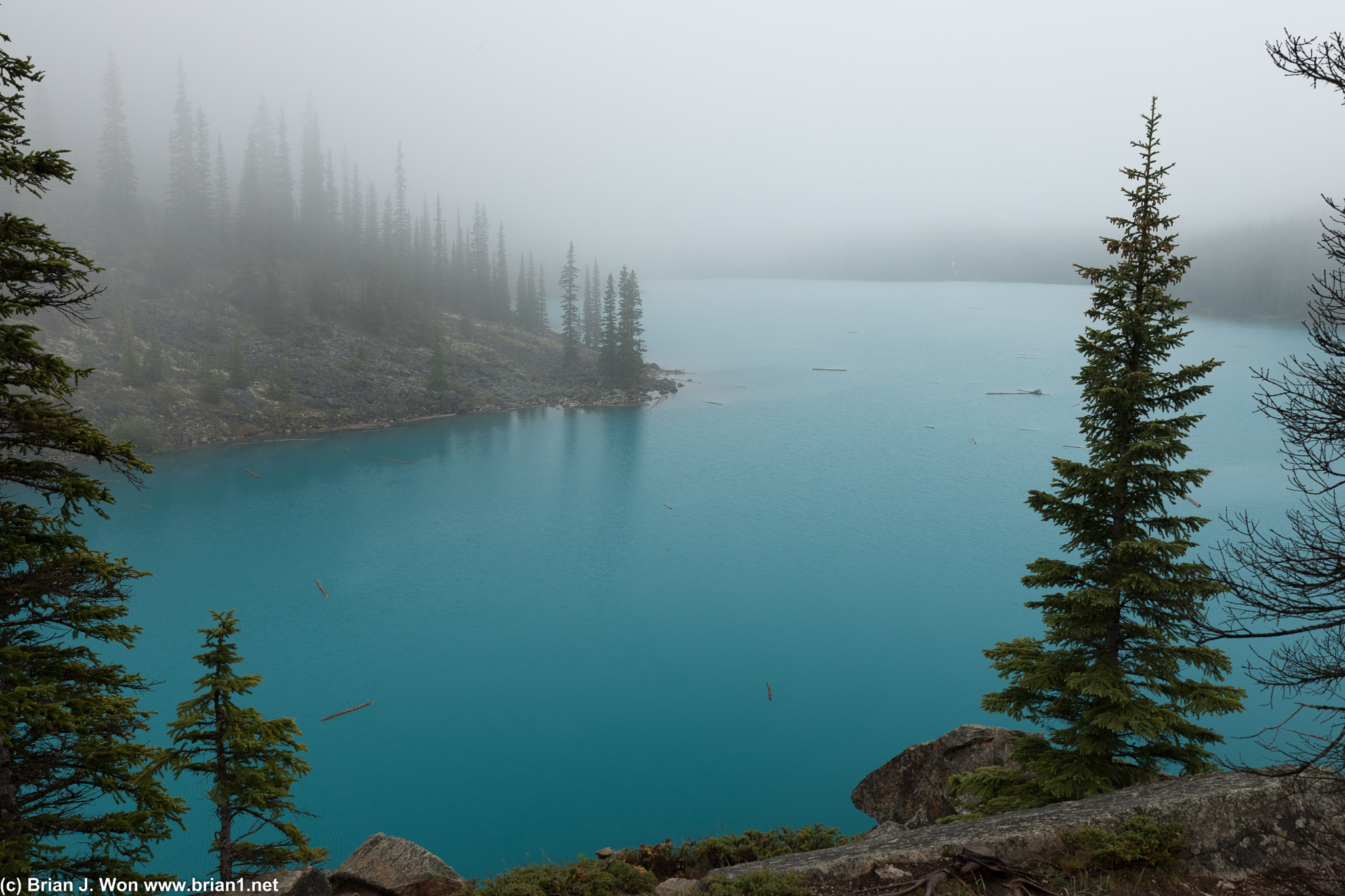 Same turqouise as Lake Louise.