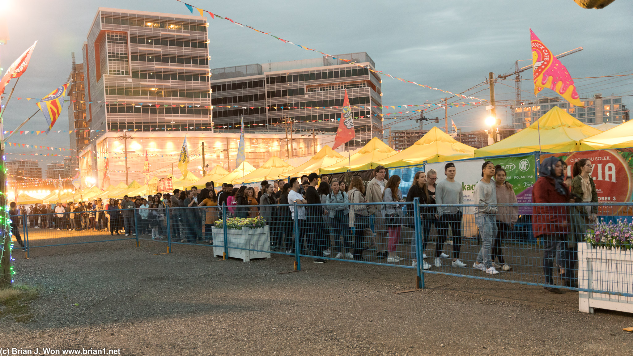 The line for night market is crazy.