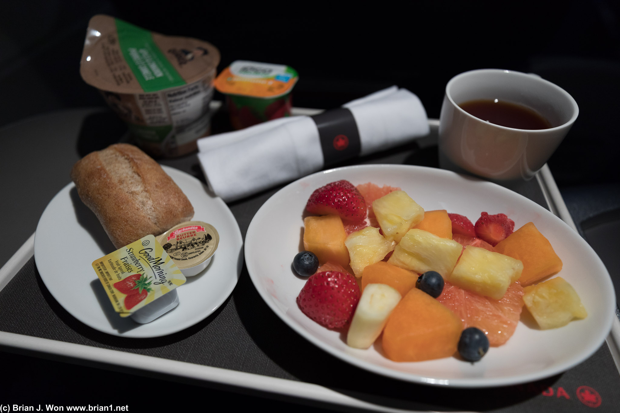 Fruit for breakfast. It was actually very good. Rest of the meal was sub-par.