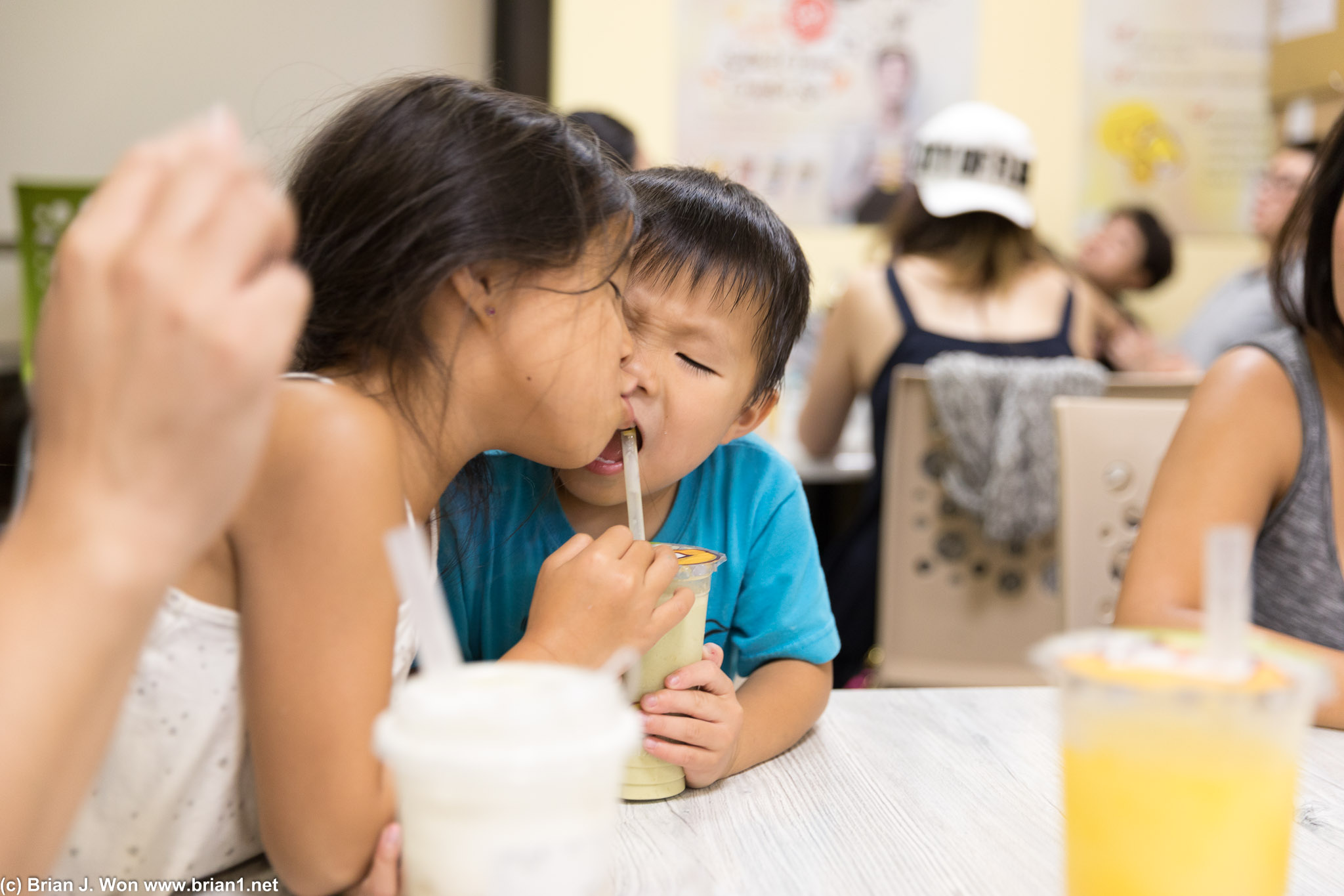 Fighting over milk tea.