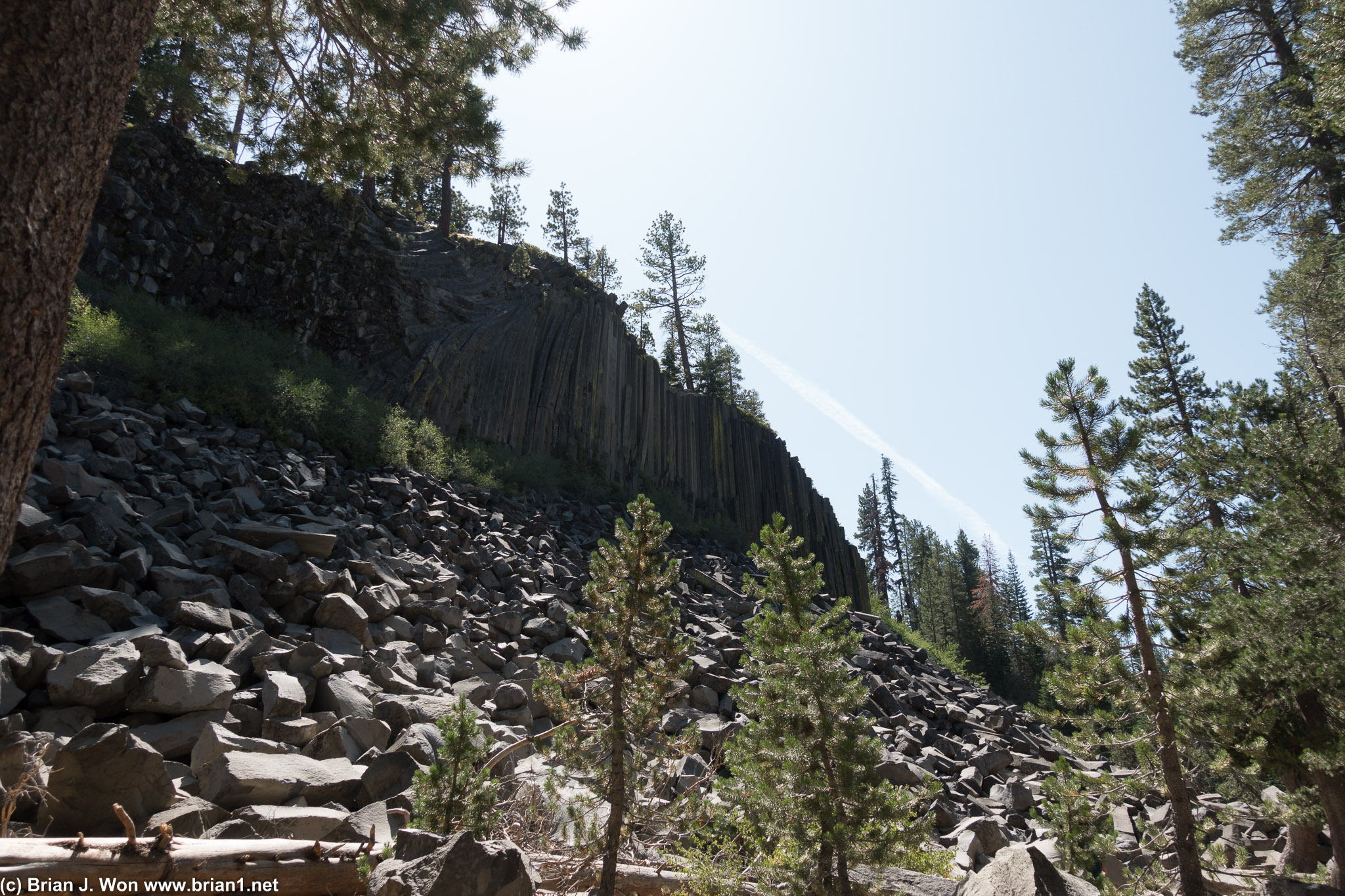 Approaching Devils Postpile.