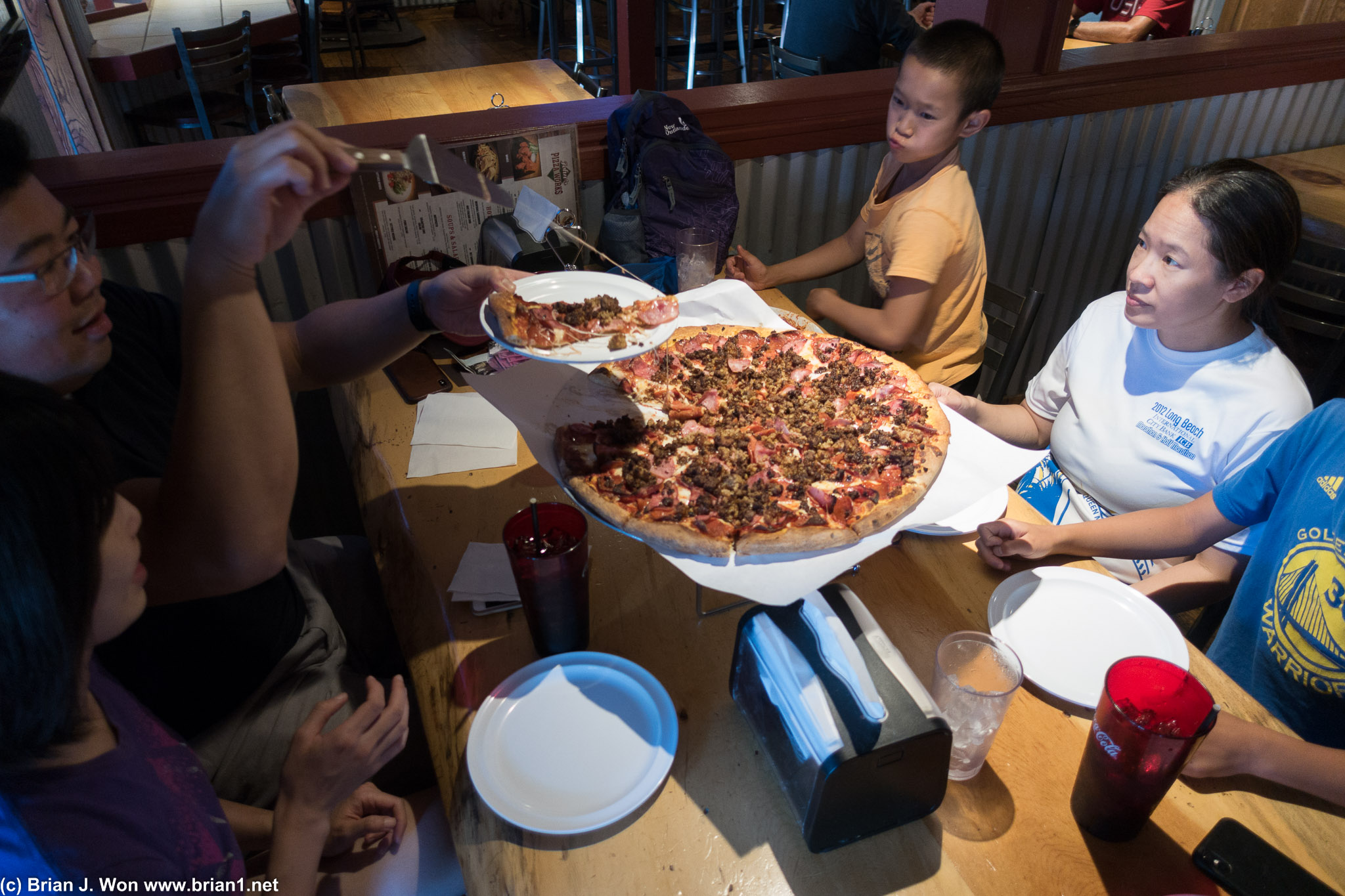 John's Pizza Works hit the spot.