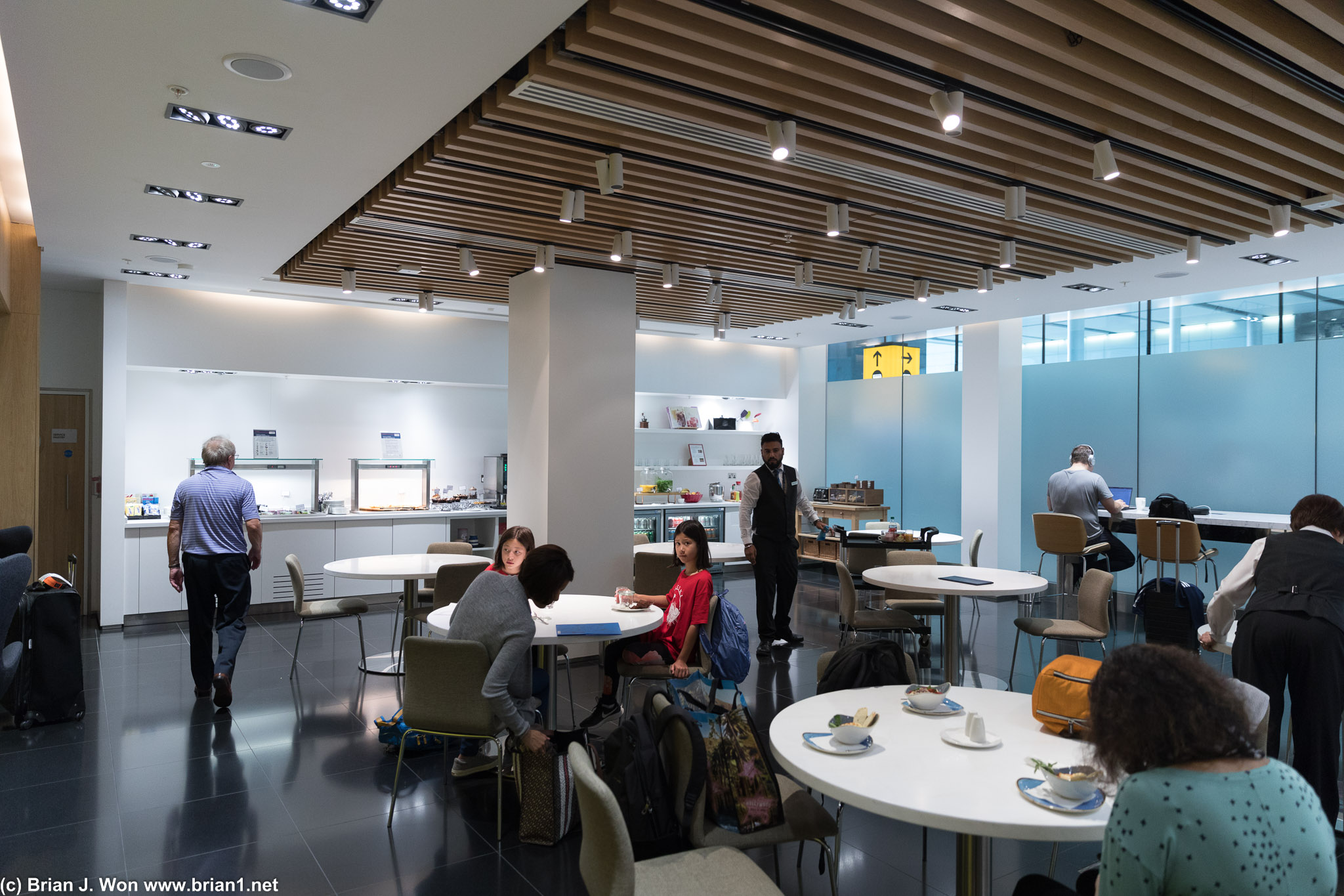 LHR Terminal 2 Arrivals lounge is pretty basic.