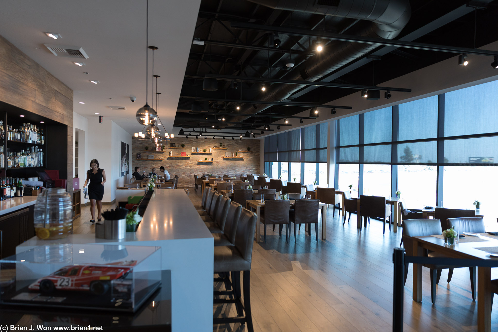 Inside the restaurant.