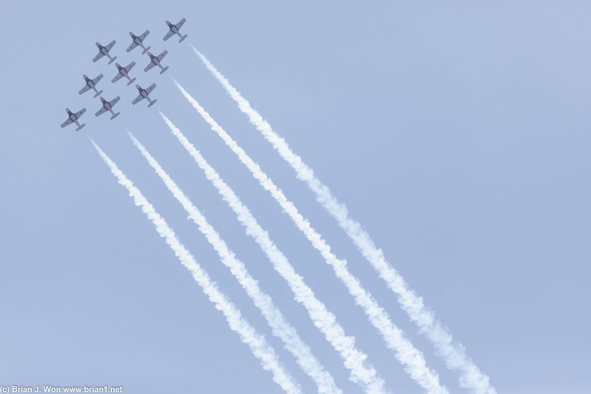 Canadair CT-114 Tutor trainers, among the last in the RCAF.
