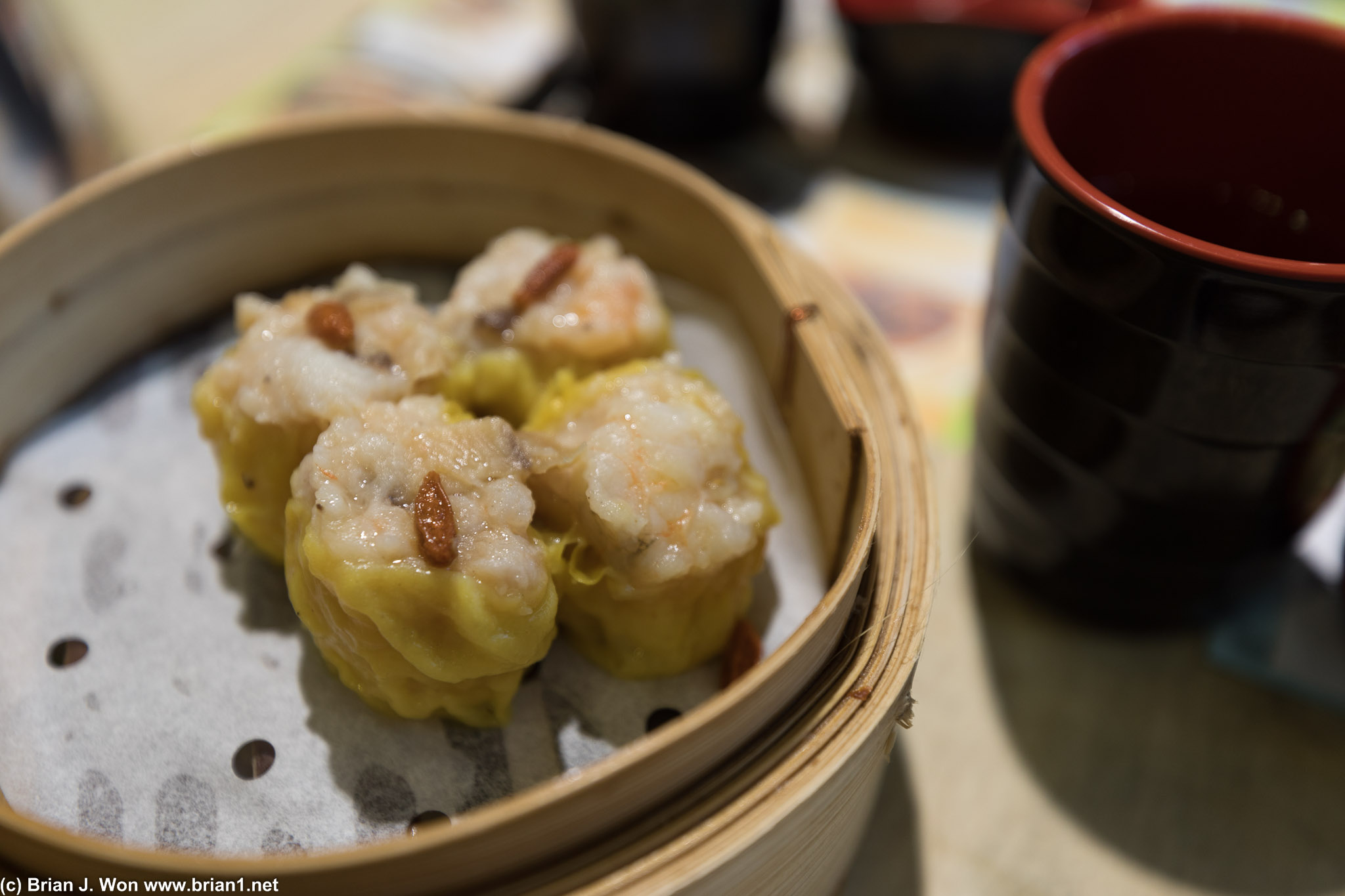 Shu mai. Food at this Tim Ho Wan location isn't pretty, but it is tasty.