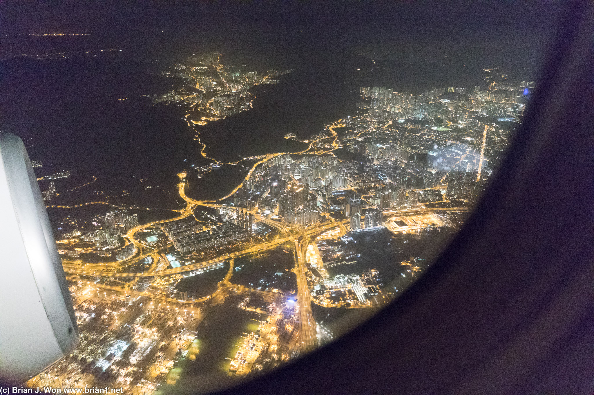 Hong Kong at night.