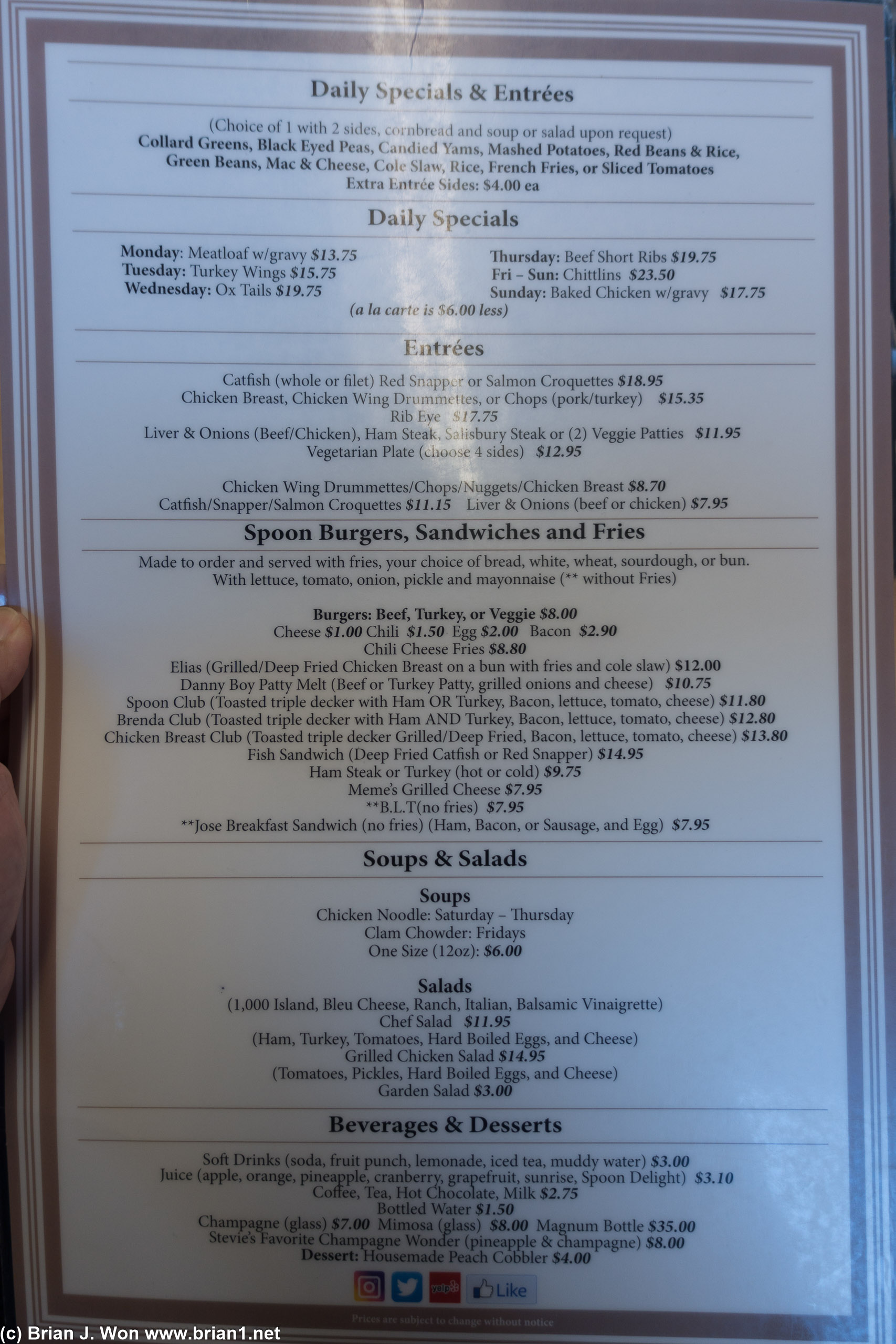 Lunch menu, but might be available the whole day?