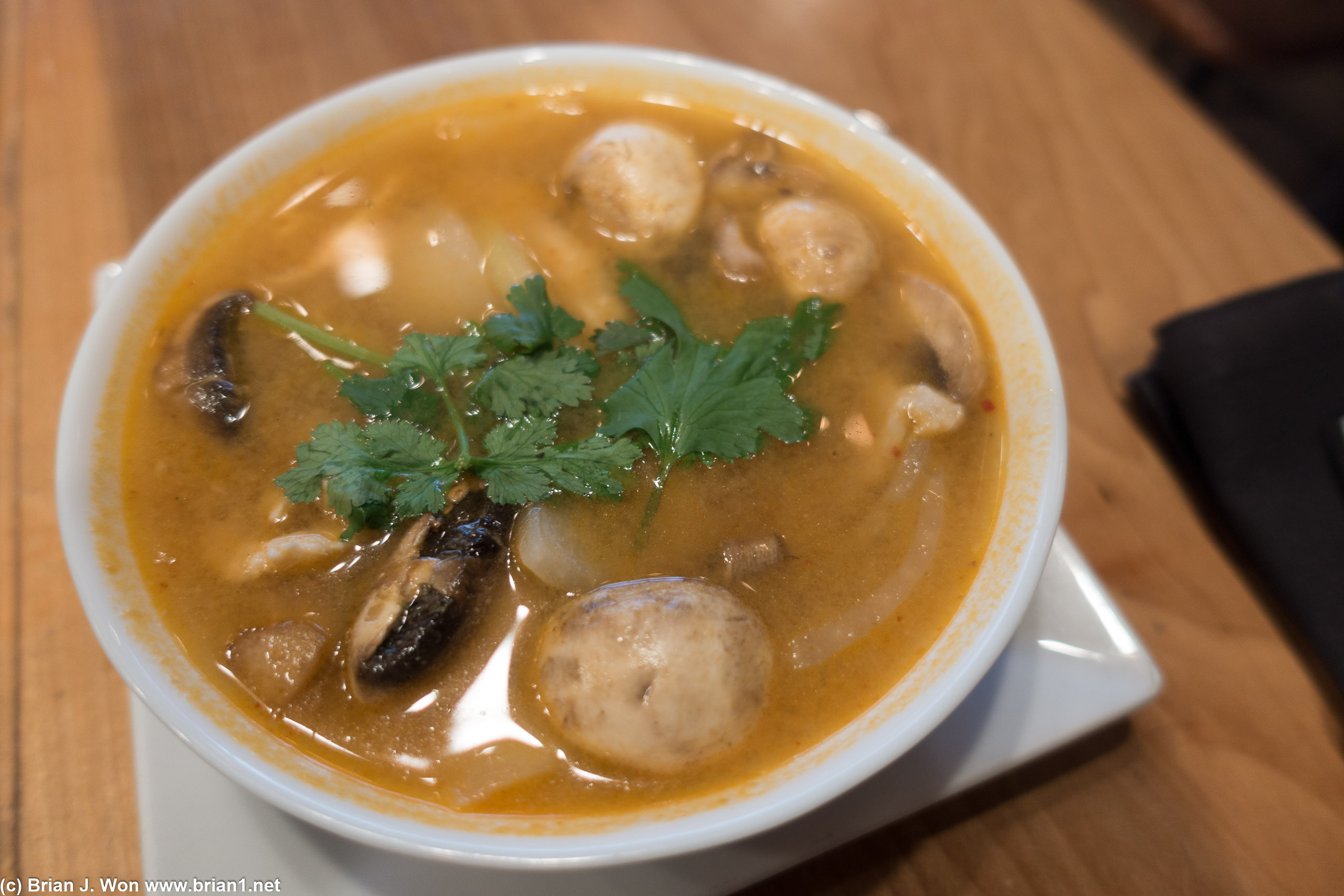 Lemongrass chicken soup was excellent.