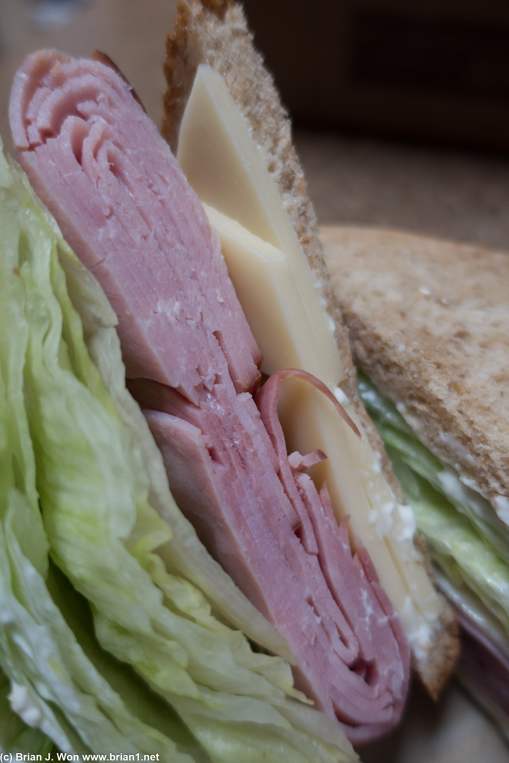 Apple Pan's ham and cheese.